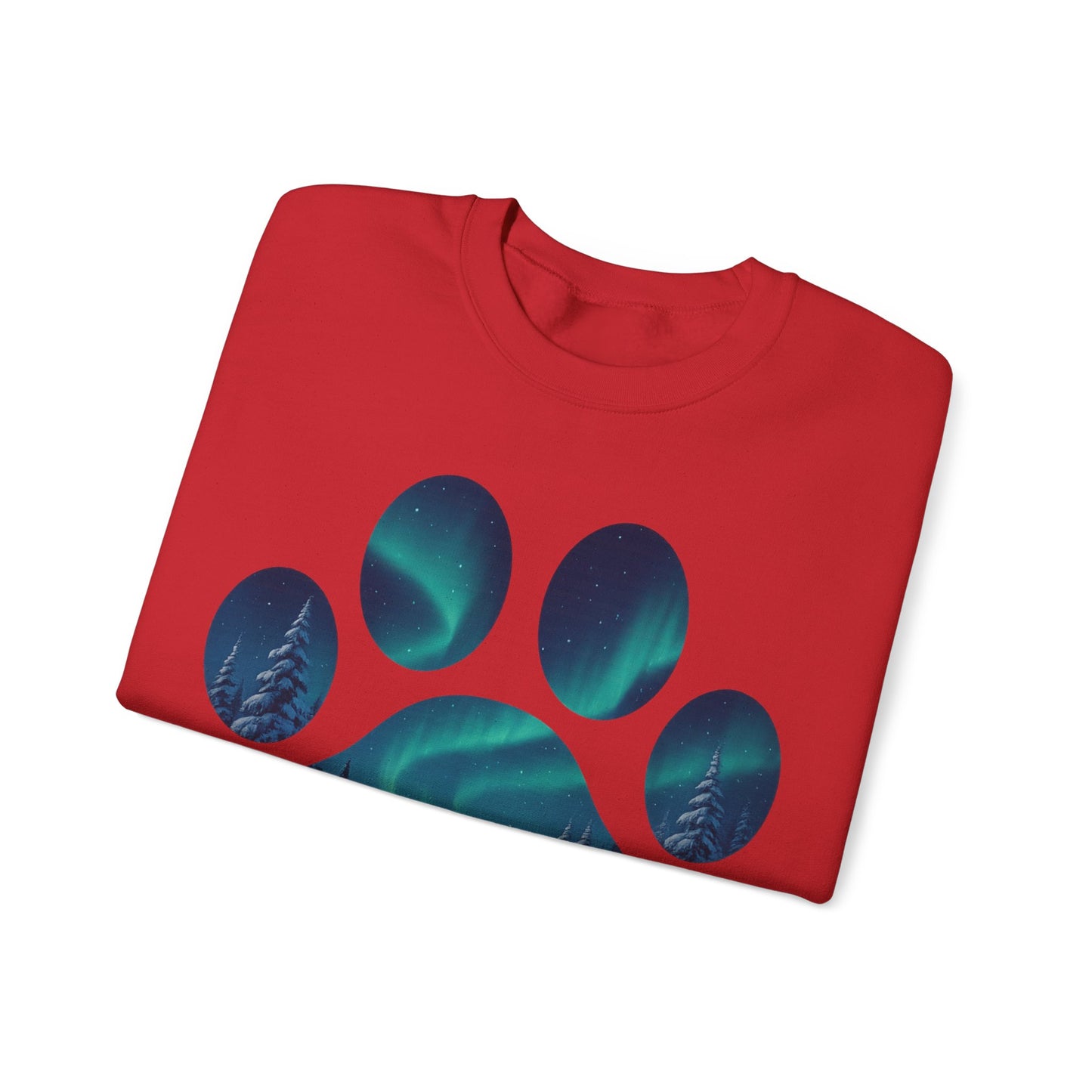 Cozy Wilderness Paw Print Sweatshirt | Unisex Crewneck, Nature Lover Gift, Eco-Friendly Apparel, Perfect for Campers, Animal Lovers