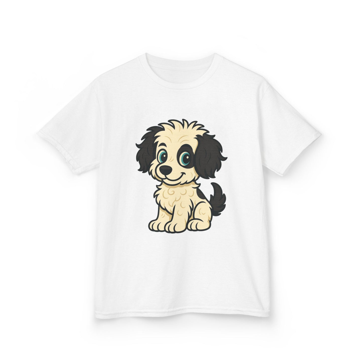 Adorable Cartoon Puppy Kids T-Shirt, Cute Dog Shirt for Animal Lovers, Birthday Gift, Pet-Themed Apparel, Fun Playtime Tee