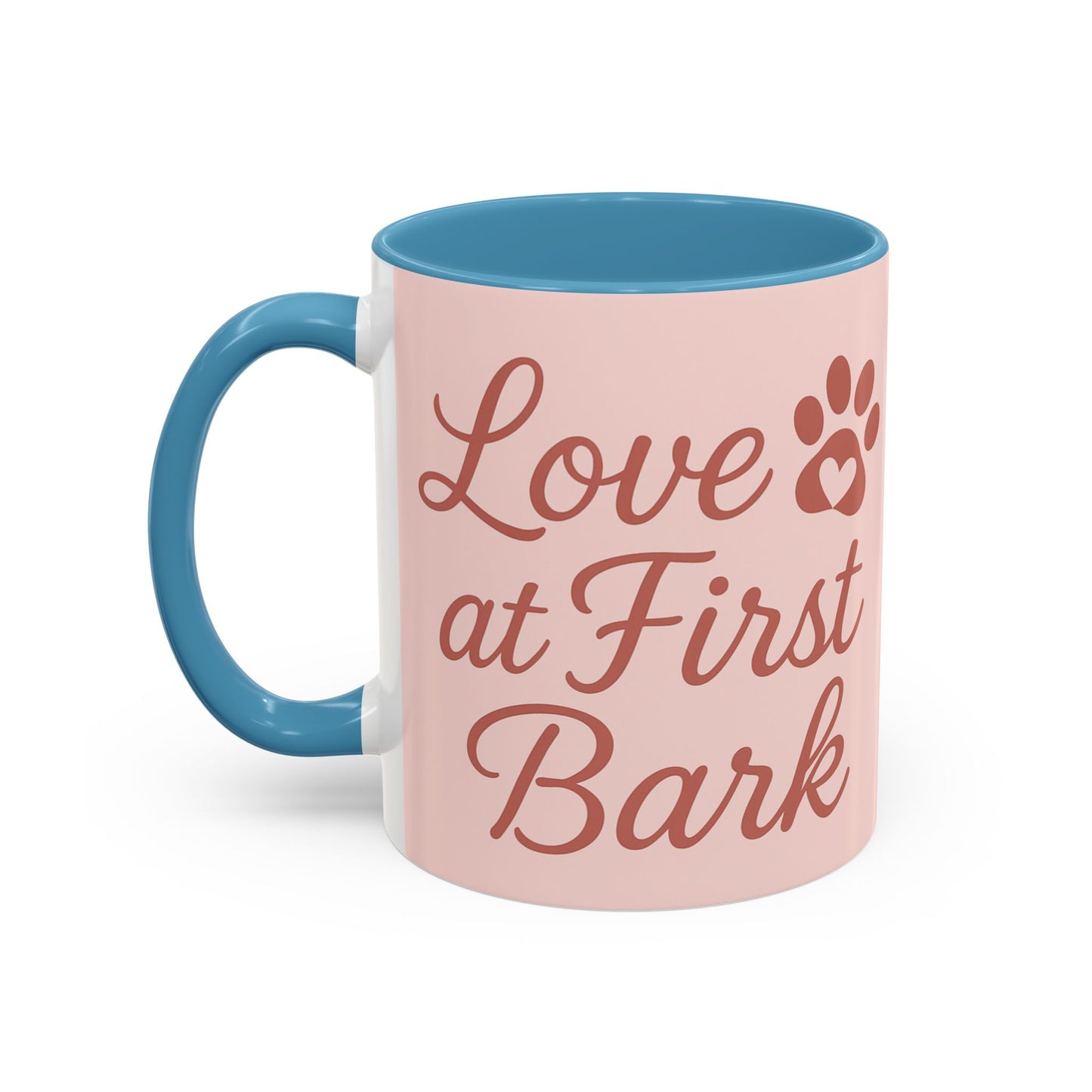 Love at First Bark Coffee Mug, Pet Lover Gift, Dog Mom Mug, Cute Dog Accessories, Animal Lover Coffee Cup