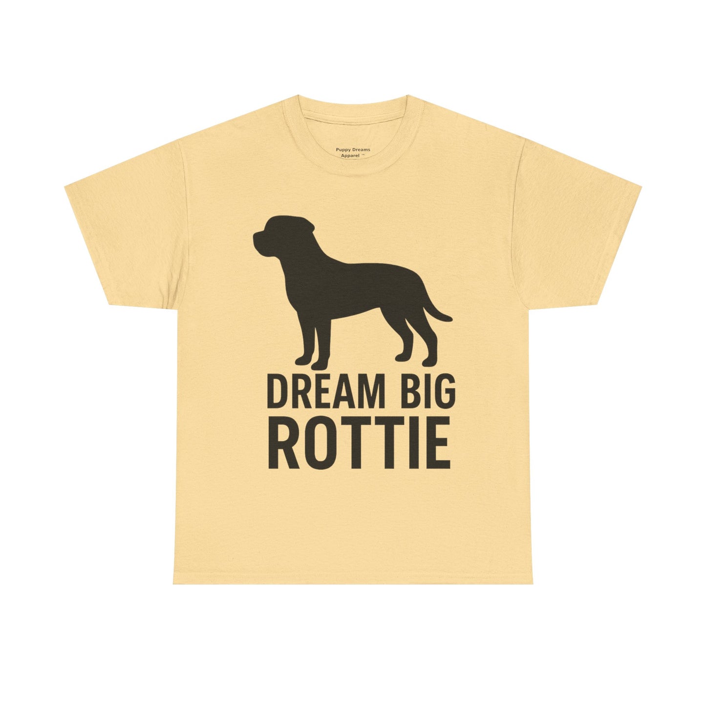 Dream Big Rottie Unisex Heavy Cotton Tee, Dog Lover Gift, Animal Rights Advocate Shirt, Casual Wear, Pet Owner Apparel