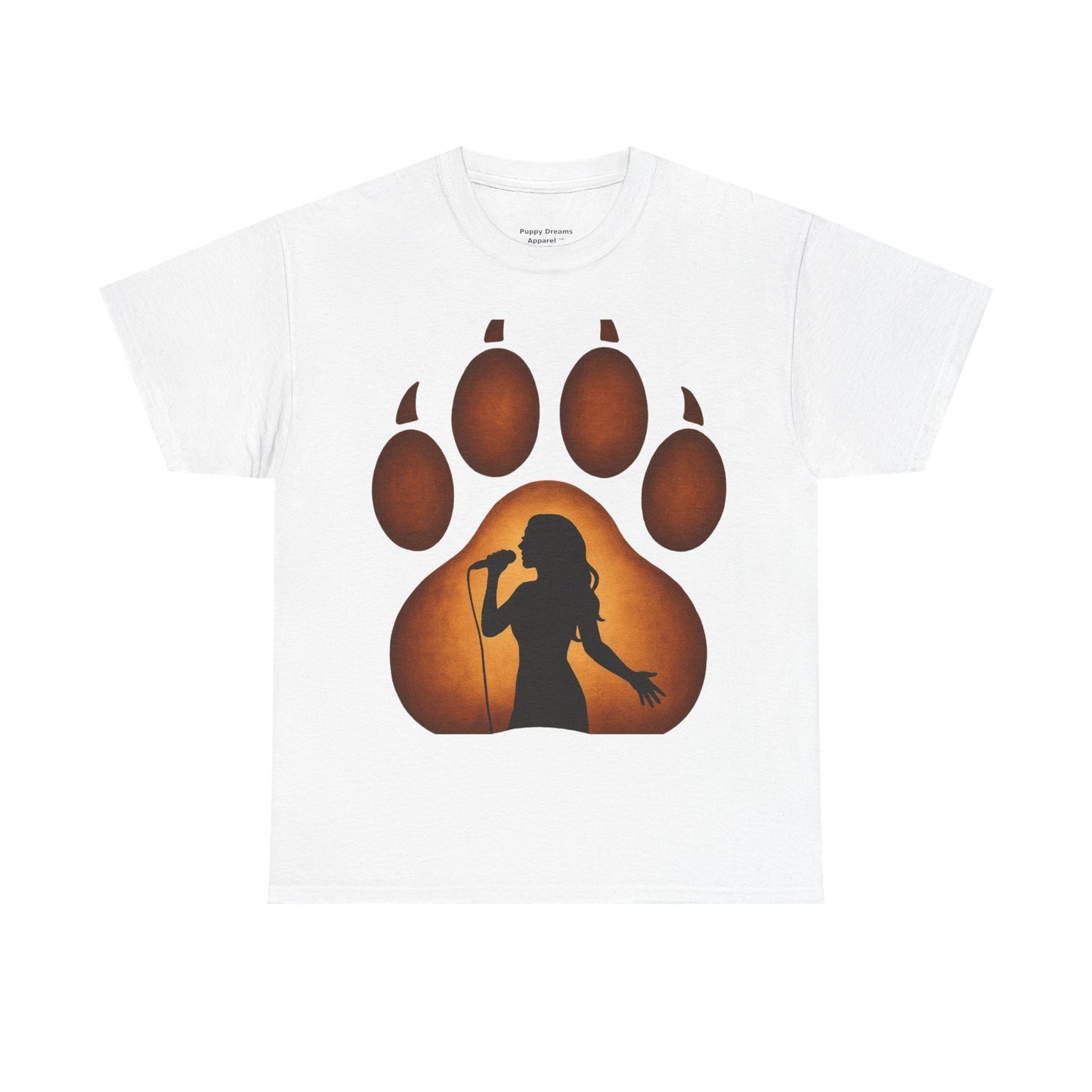 Unisex Cotton T-Shirt with Bear Paw Design - Ideal for Nature Lovers, Gift for Music Fans, Casual Wear, Eco-Friendly Apparel