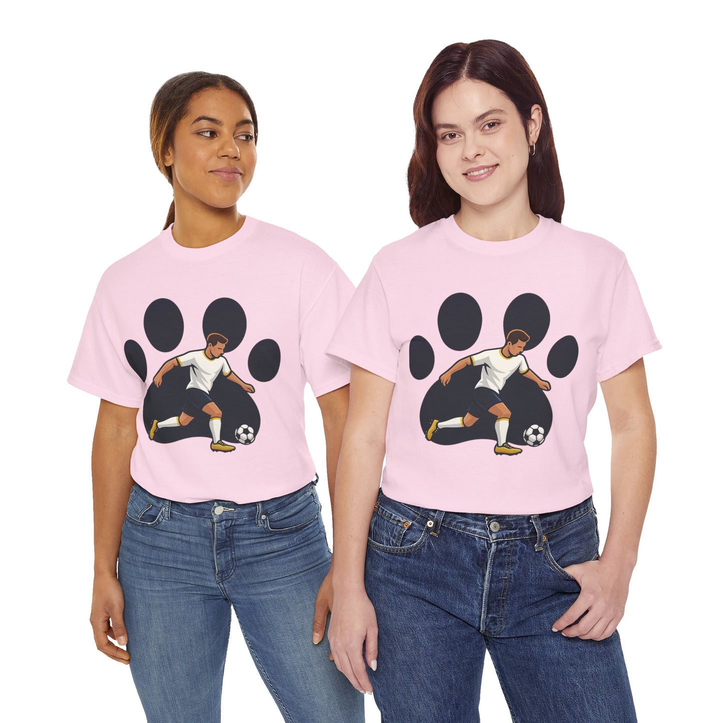 Soccer Paw Print Tee - Perfect for Soccer Lovers, Pet Owners, Sports Events, Birthdays, and Casual Wear