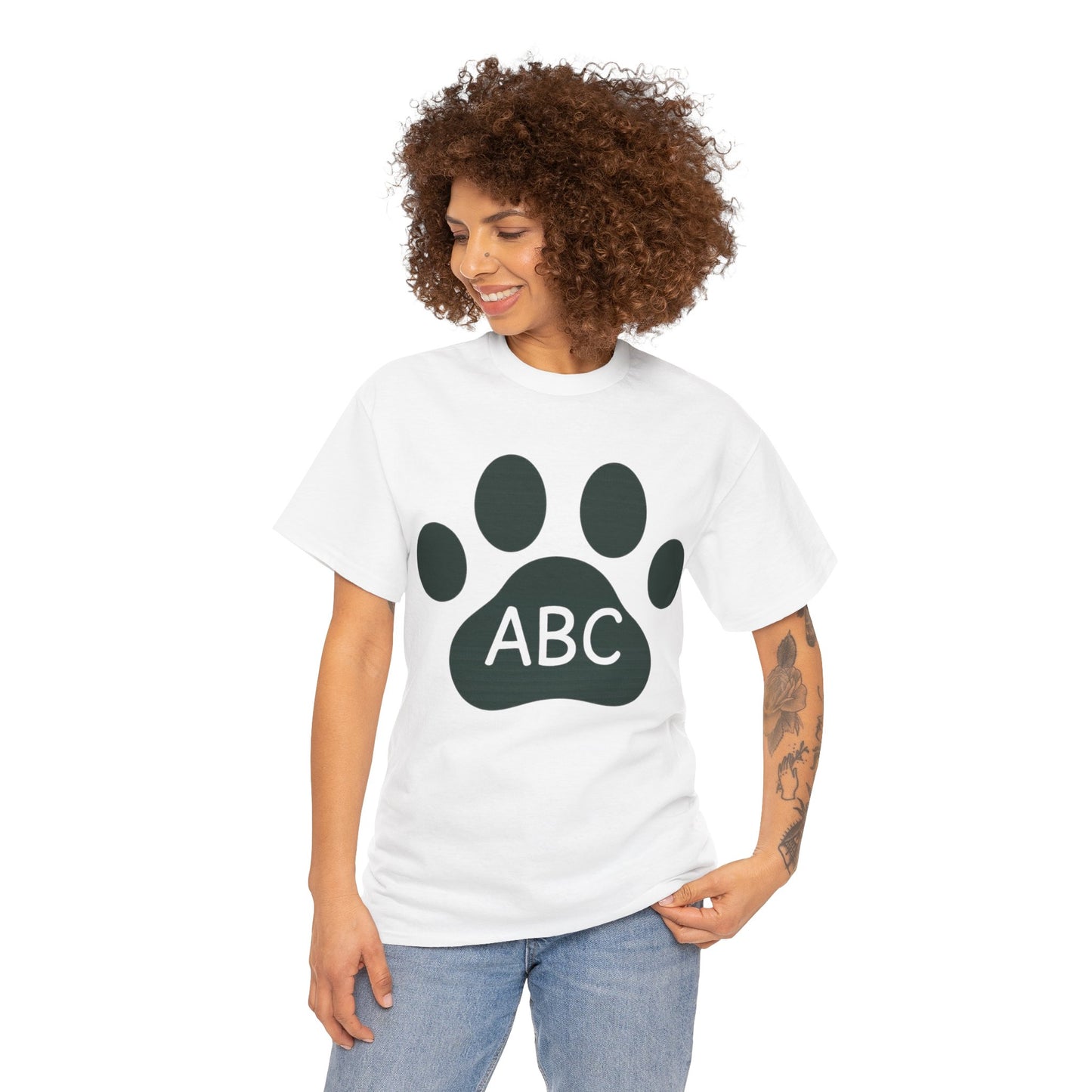 Customizable Pet Paw Print Tee, Cute Pet Lover Shirt, Unisex Cotton T-Shirt, Gift for Dog Owners, Animal Lover Apparel