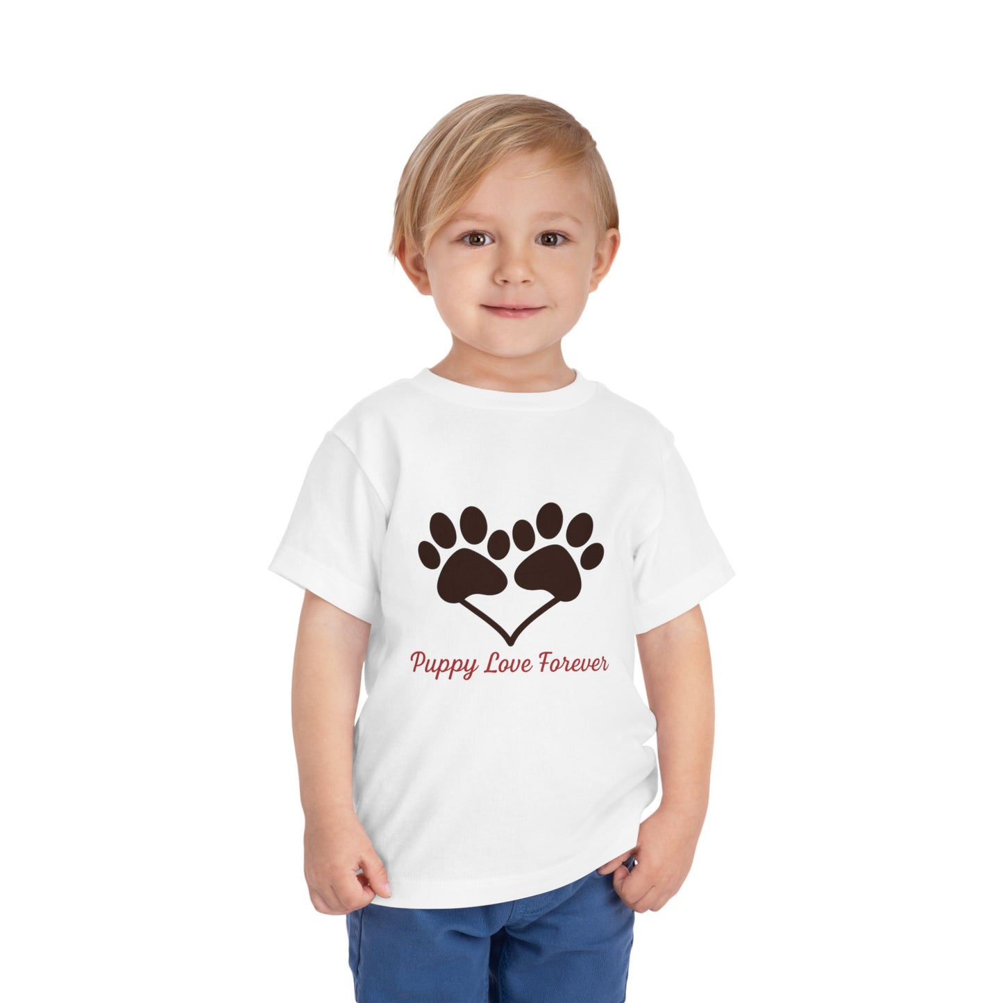 Puppy Love Toddler Tee | Cute Pet Shirt, Kids Dog Lover Gift, Summer Outfit, Animal Lover Apparel, Playful T-Shirt