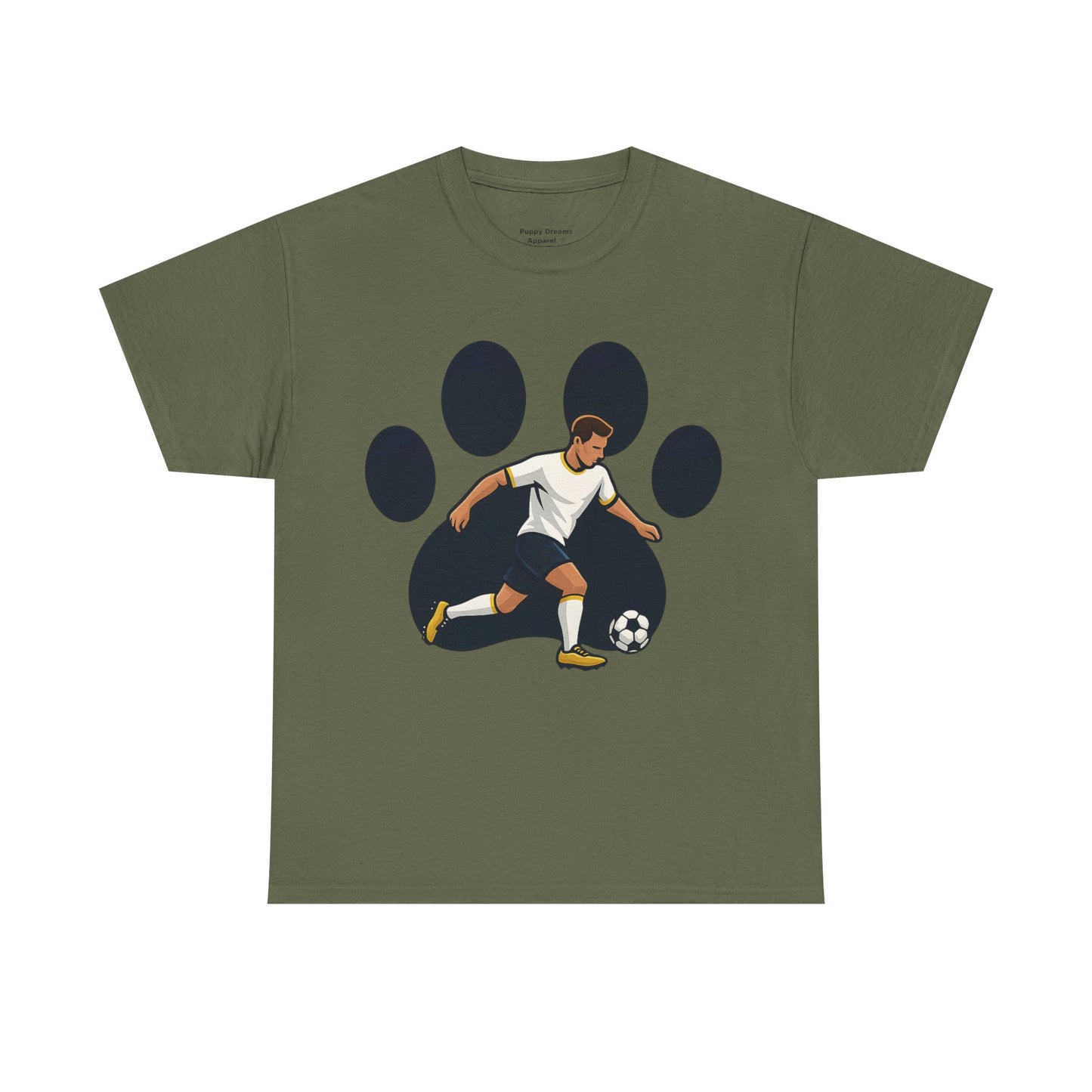 Soccer Paw Print Tee - Perfect for Soccer Lovers, Pet Owners, Sports Events, Birthdays, and Casual Wear