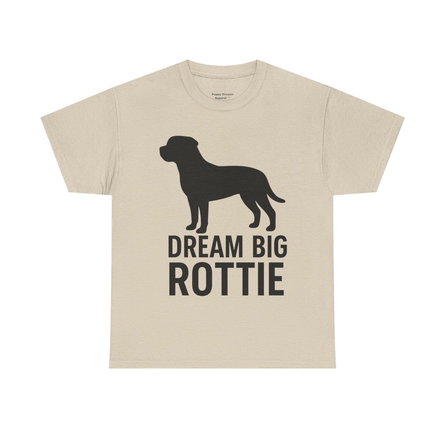 Dream Big Rottie Unisex Heavy Cotton Tee, Dog Lover Gift, Animal Rights Advocate Shirt, Casual Wear, Pet Owner Apparel