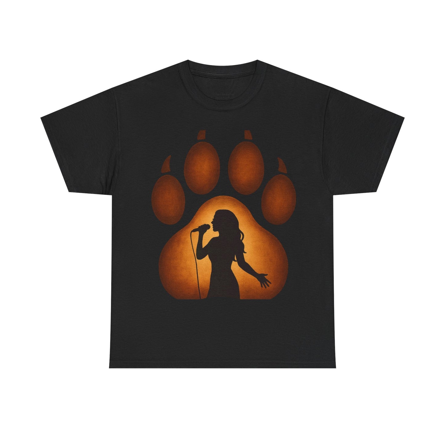 Unisex Cotton T-Shirt with Bear Paw Design - Ideal for Nature Lovers, Gift for Music Fans, Casual Wear, Eco-Friendly Apparel