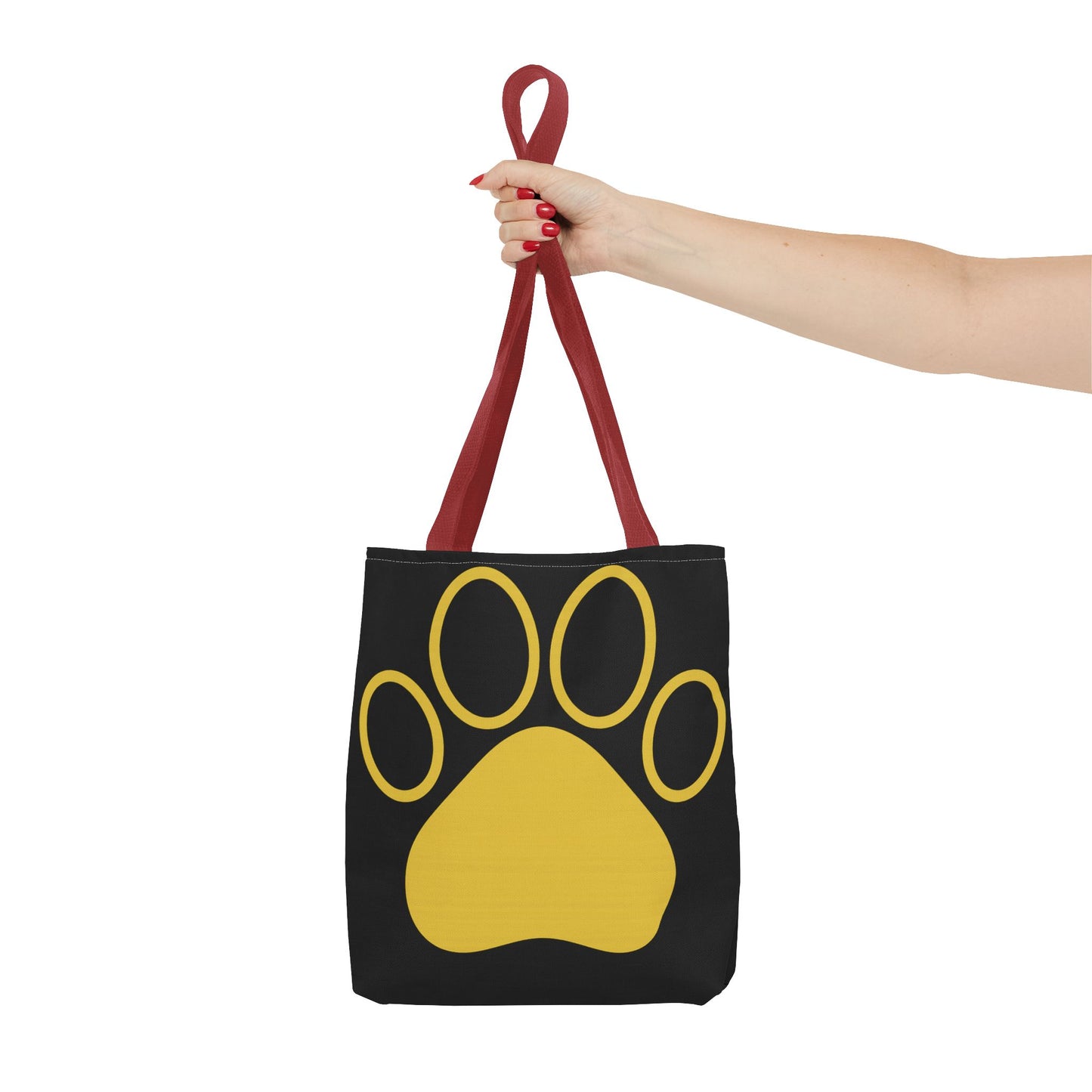 Custom Pet Lover Tote Bag, Yellow Paw Print, Eco-Friendly Bag, Gift for Pet Parents, Dog Mom Bag, Animal Lover Bag