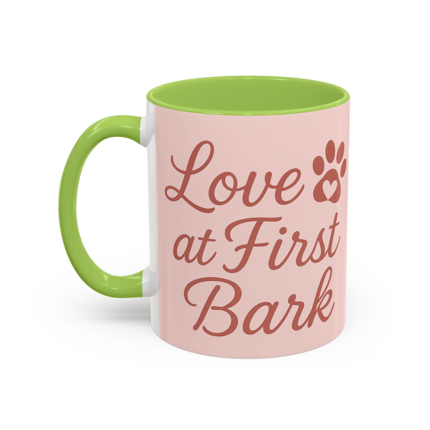 Love at First Bark Coffee Mug, Pet Lover Gift, Dog Mom Mug, Cute Dog Accessories, Animal Lover Coffee Cup