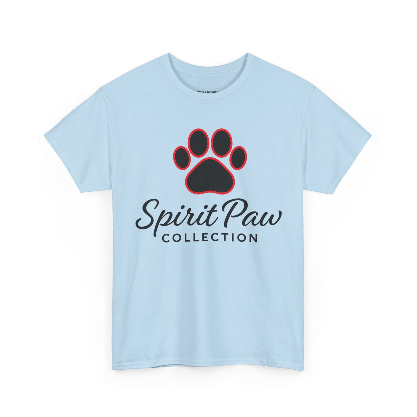 Unisex Heavy Cotton Tee with Spirit Paw Design | Pet Lover Gift, Animal Rescue Shirt, Casual Wear, Paw Print Tee, Dog Mom Apparel