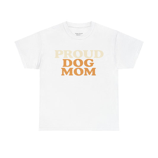 Proud Dog Mom Tee - Unisex Heavy Cotton T-Shirt, Dog Lover Gift, Pet Parent Apparel, Casual Weekend Outfit, Dog Mom Life