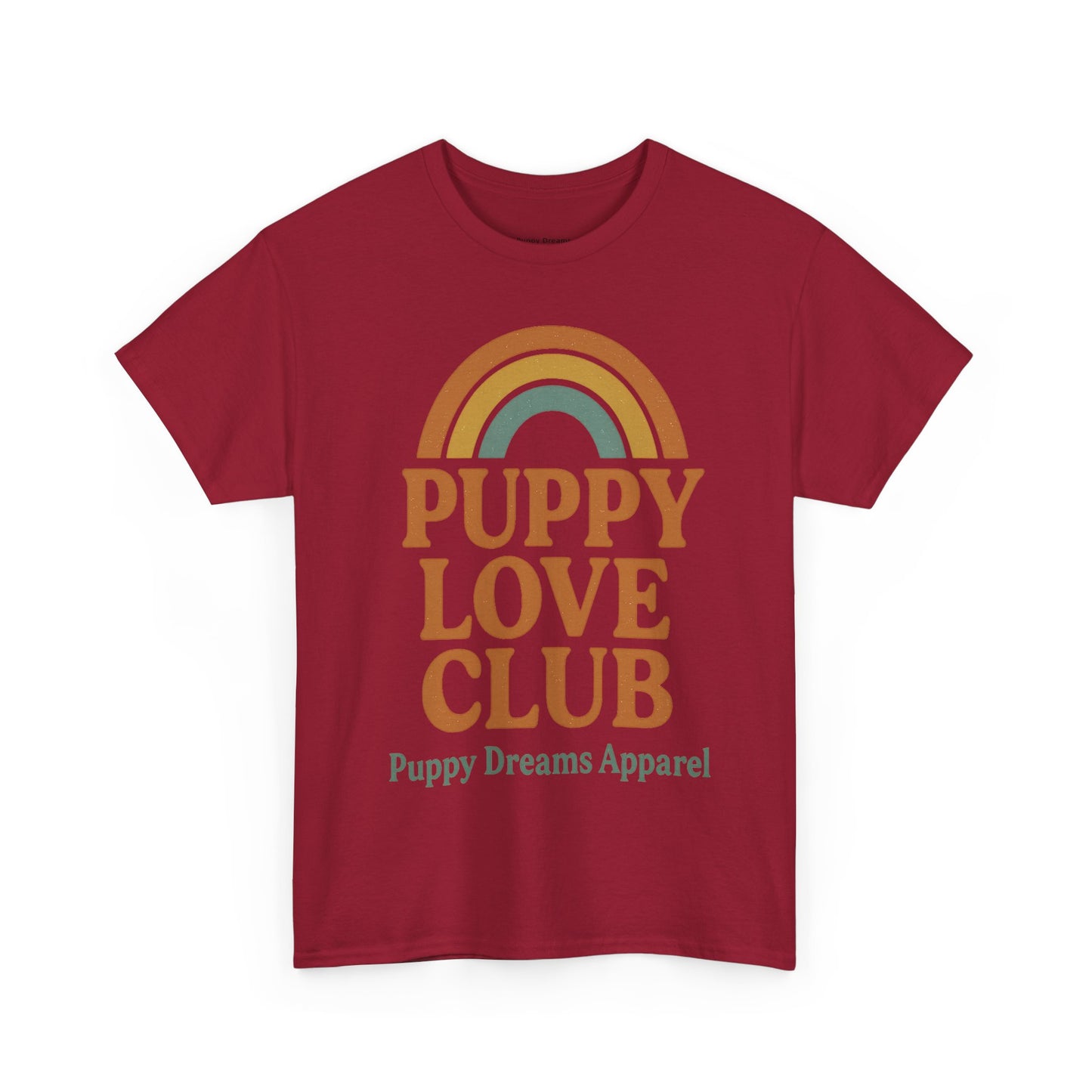 Puppy Love Club Unisex Heavy Cotton Tee, Dog Lover Shirt, Pet Owner Gift, Cute Graphic Tee, Animal Enthusiast Apparel, Casual Everyday Wear
