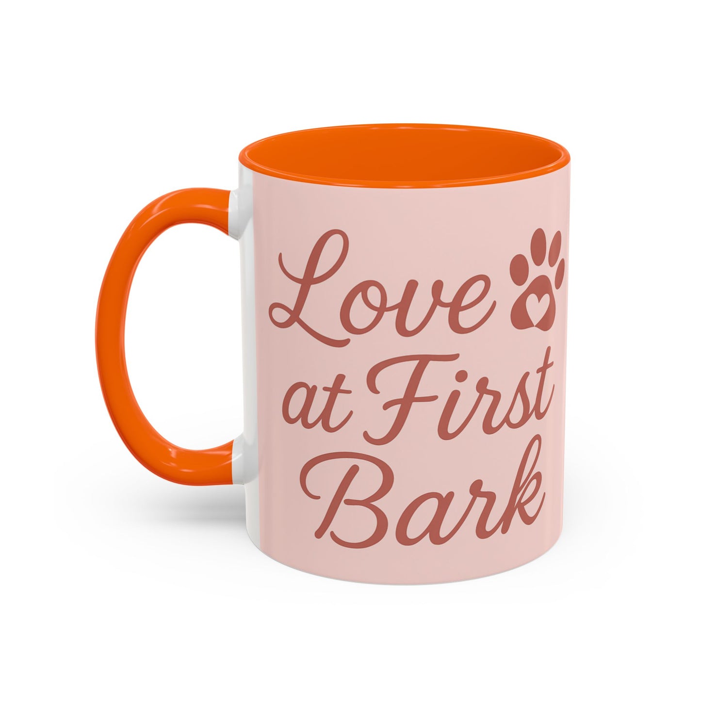 Love at First Bark Coffee Mug, Pet Lover Gift, Dog Mom Mug, Cute Dog Accessories, Animal Lover Coffee Cup