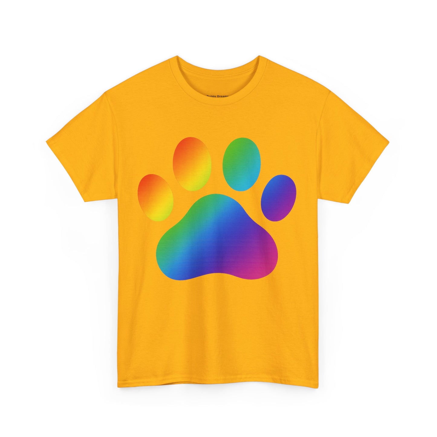 Pride Paw Print Unisex Heavy Cotton Tee | Perfect for Animal Lovers, LGBTQ+ Events, Dog Lovers, Casual Wear, Gift