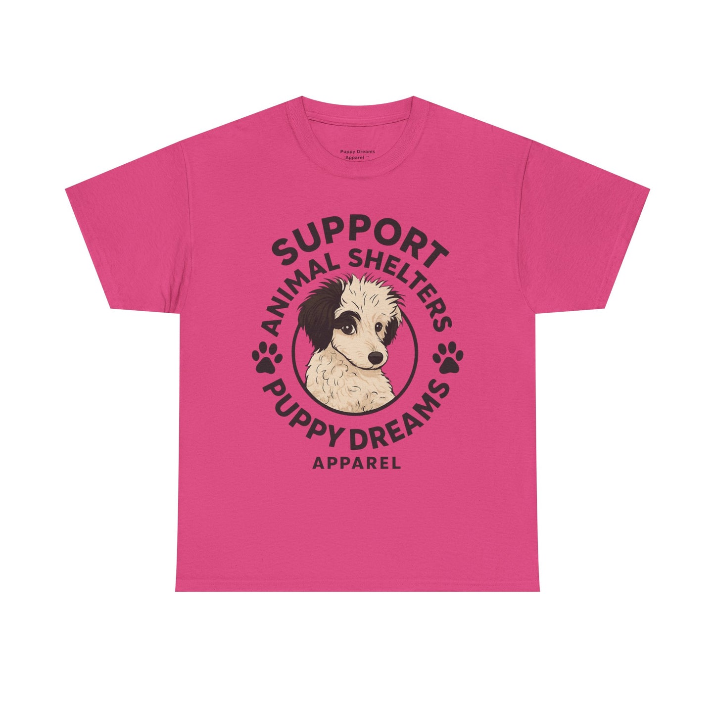 Unisex Cotton Animal Shelter Support Tee, Dog Lover Gift, Pet Adoption Awareness Shirt, Comfy Casual Wear, Puppy Dreams Apparel