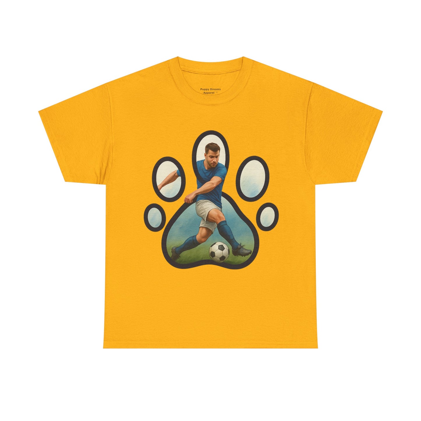 Soccer Paw Print Tee | Pet Lover Shirt, Animal Paw T-Shirt, Sports Gift, Unisex Apparel, Dog Lover Clothing