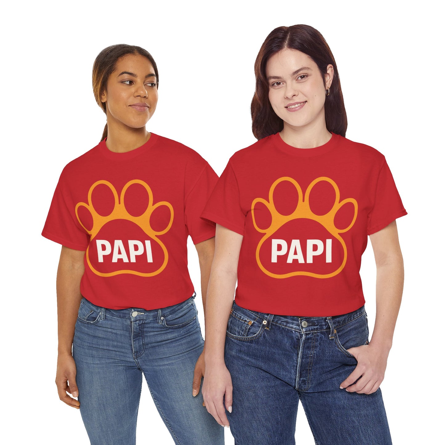 Paw Print PAPI Tee - Perfect for Dog Lovers, Gifts for Pawsome Dads, Casual Style, Pet-Themed Shirt, Unisex Cotton Top