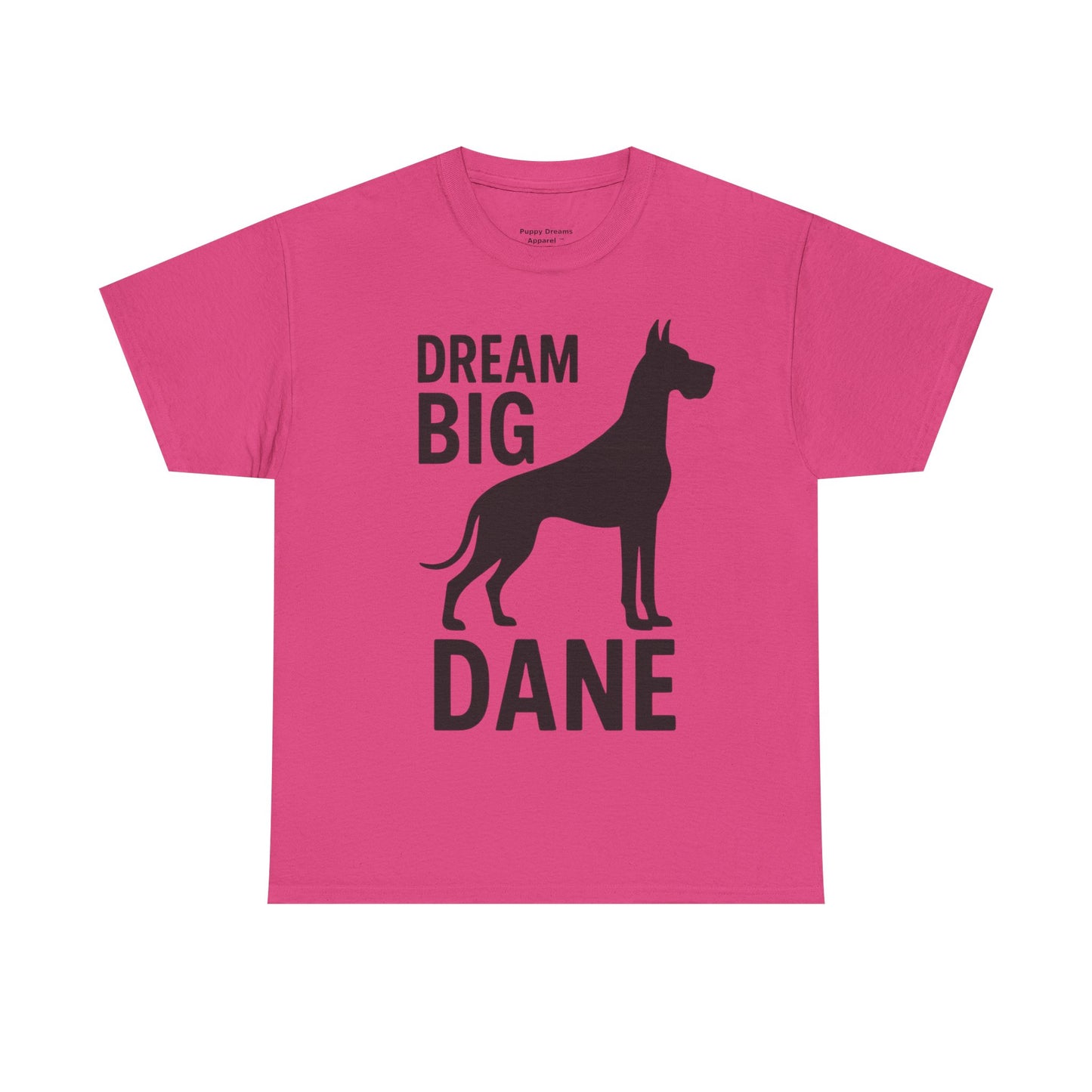 Dream Big Dane Unisex Heavy Cotton Tee, Great Dane Dog Lover Shirt, Pet Gift, Casual Wear, Dog Owner Tee, Animal Lover Apparel