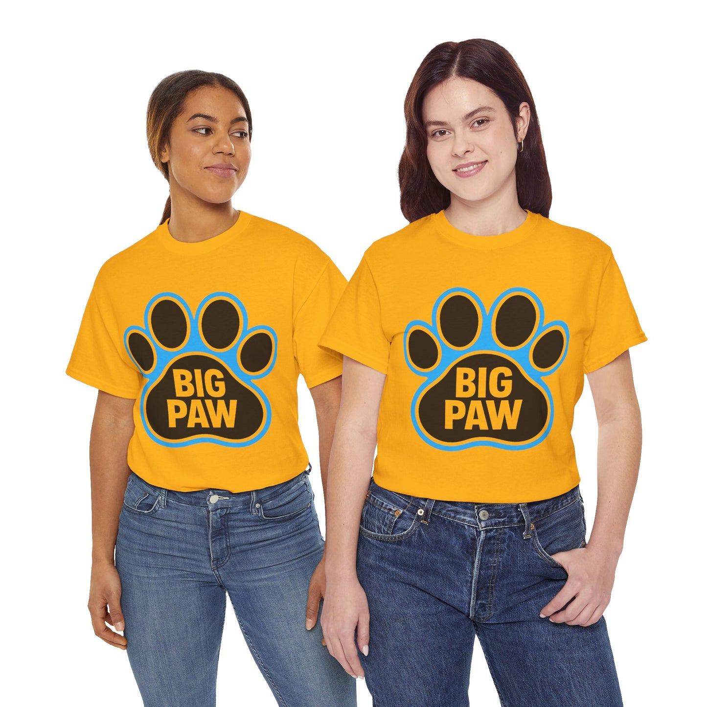 Big Paw Animal Lover Tee, Pet Owner Gift, Unisex Cotton Shirt for Dog Lovers, Cute Paw Print Tee, Casual Everyday Wear