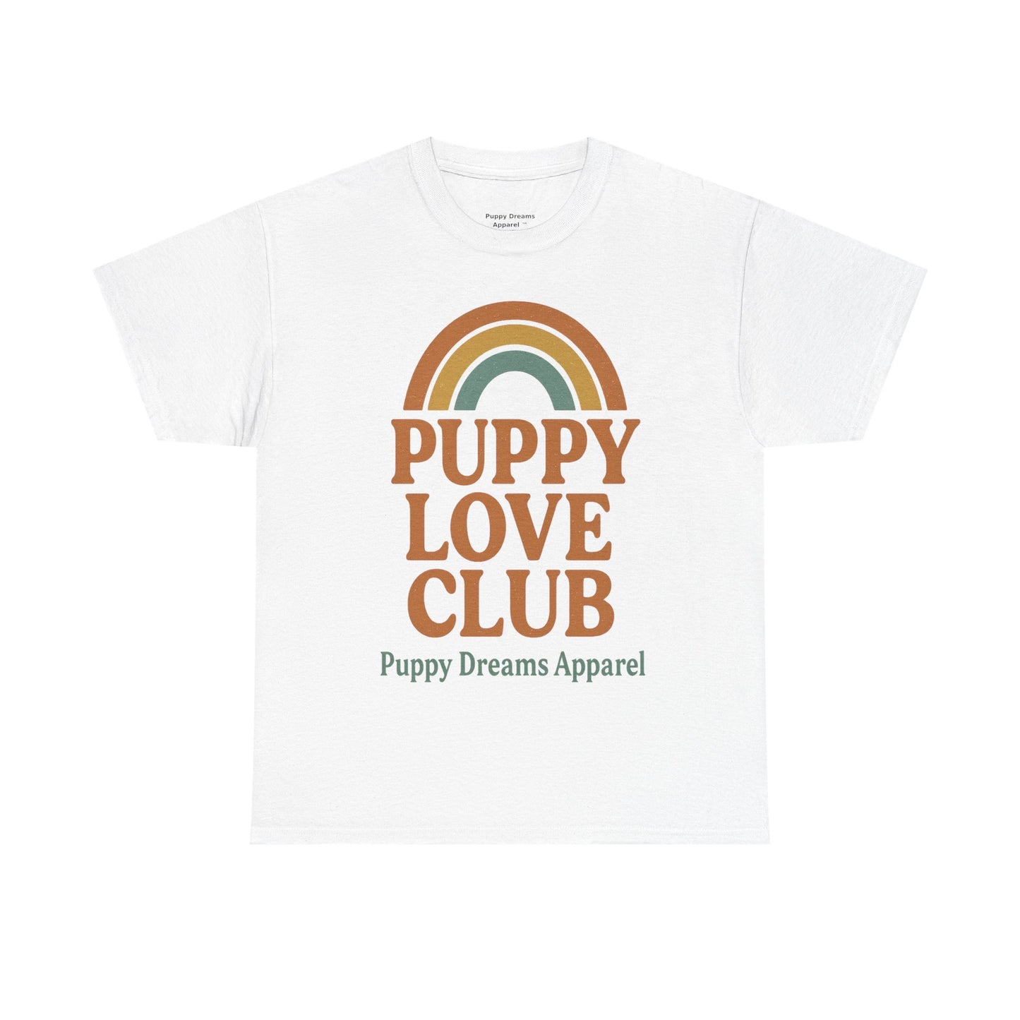Puppy Love Club Unisex Heavy Cotton Tee, Dog Lover Shirt, Pet Owner Gift, Cute Graphic Tee, Animal Enthusiast Apparel, Casual Everyday Wear