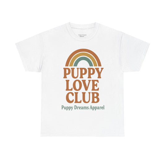 Puppy Love Club Unisex Heavy Cotton Tee, Dog Lover Shirt, Pet Owner Gift, Cute Graphic Tee, Animal Enthusiast Apparel, Casual Everyday Wear