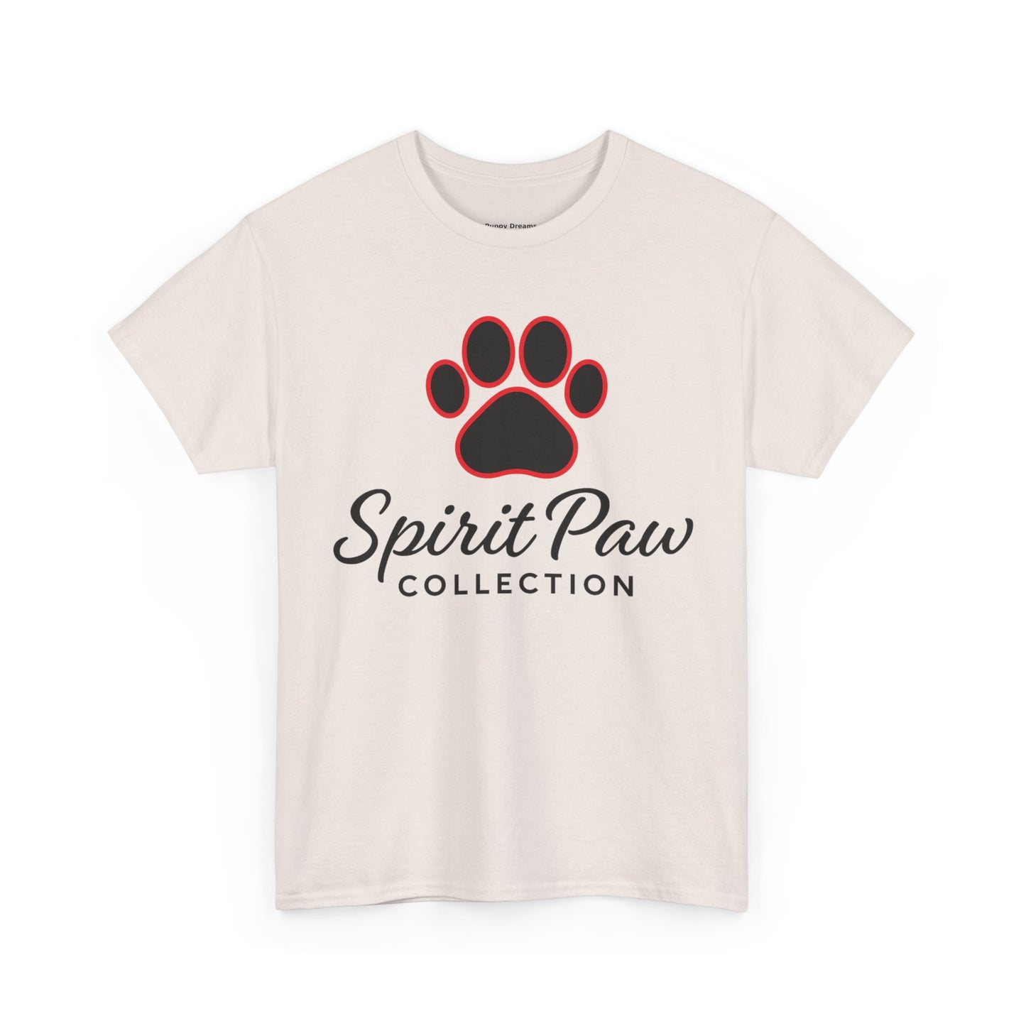 Unisex Heavy Cotton Tee with Spirit Paw Design | Pet Lover Gift, Animal Rescue Shirt, Casual Wear, Paw Print Tee, Dog Mom Apparel
