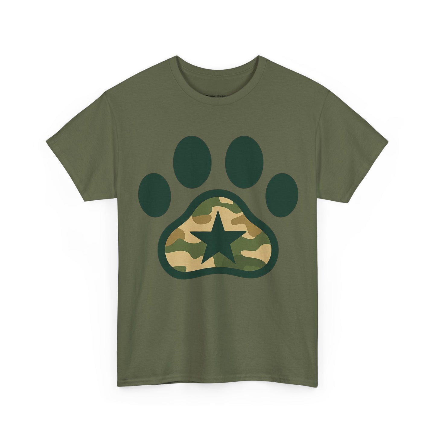 Camo Paw Print Tee, Animal Lover Shirt, Unisex Cotton T-Shirt, Pet Owner Gift, Casual Wear, Nature-Themed Apparel