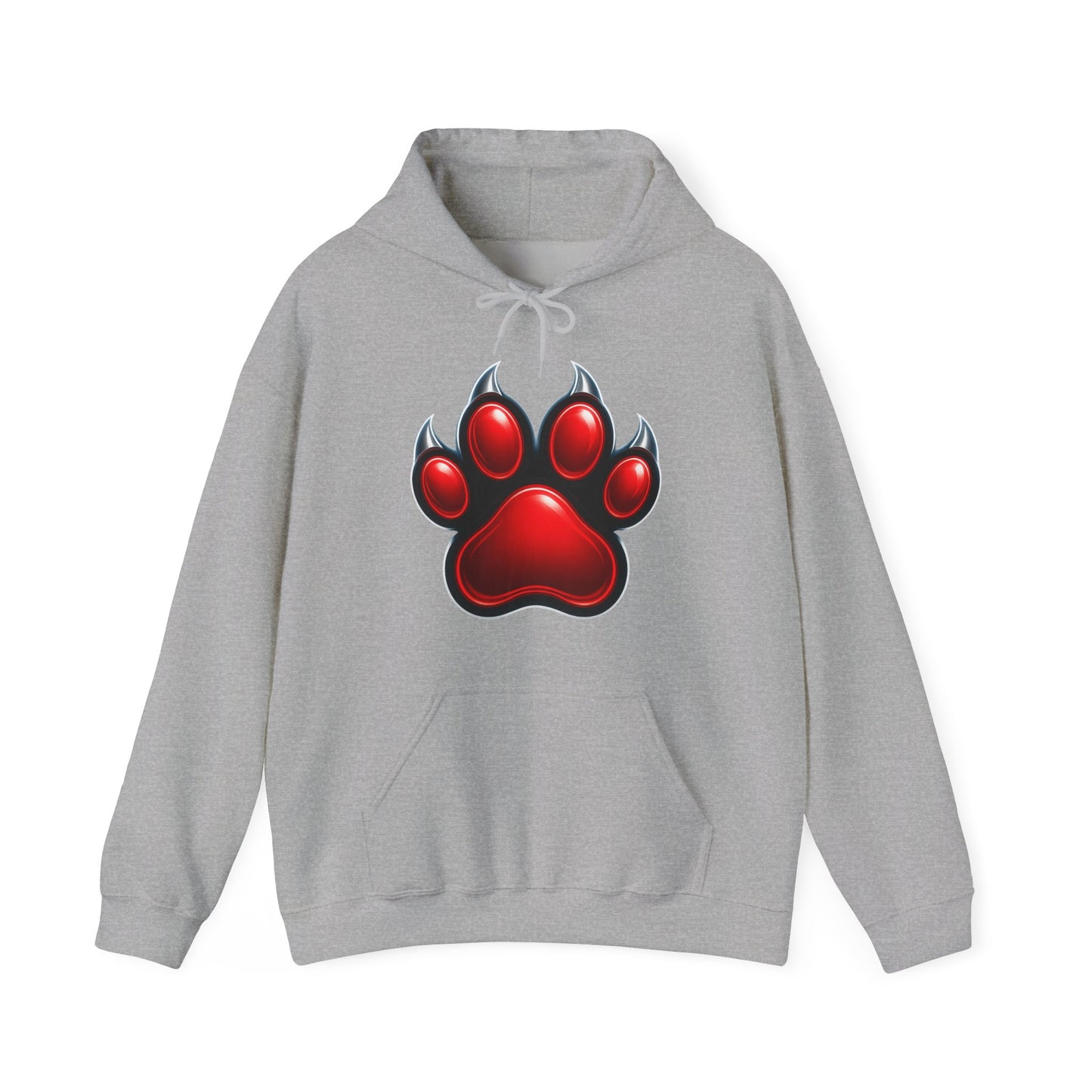 Red Paw Print Unisex Hoodie | Cozy Animal Lover Hoodie | Cute Gift for Pet Owners, Casual Wear, Animal Rescue Fundraiser, Everyday Comfort
