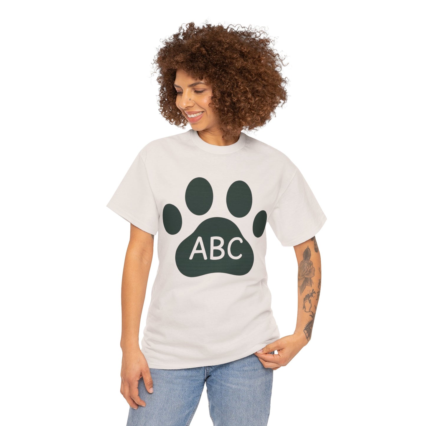 Customizable Pet Paw Print Tee, Cute Pet Lover Shirt, Unisex Cotton T-Shirt, Gift for Dog Owners, Animal Lover Apparel
