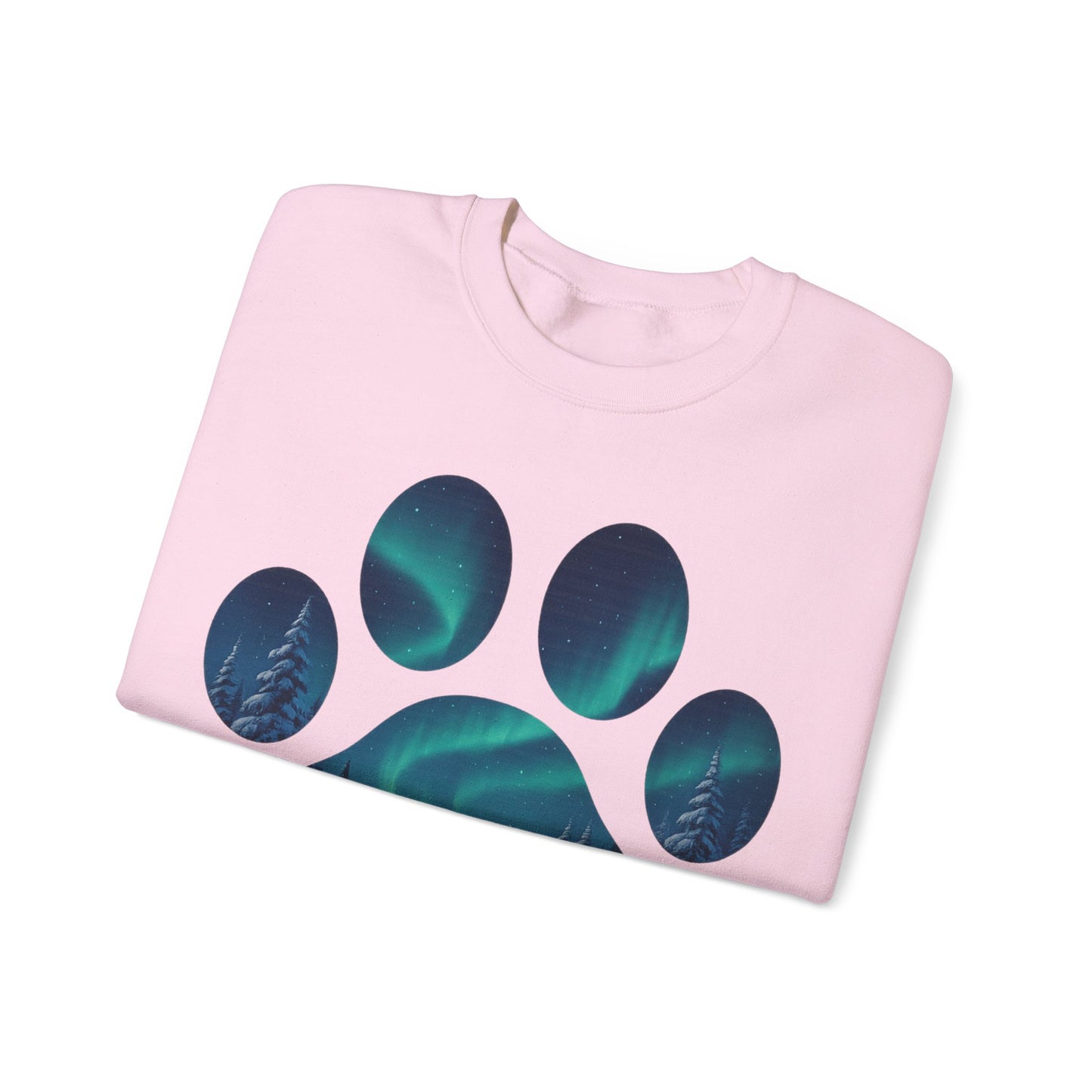 Cozy Wilderness Paw Print Sweatshirt | Unisex Crewneck, Nature Lover Gift, Eco-Friendly Apparel, Perfect for Campers, Animal Lovers