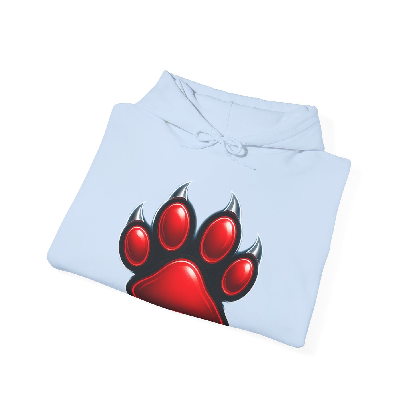 Red Paw Print Unisex Hoodie | Cozy Animal Lover Hoodie | Cute Gift for Pet Owners, Casual Wear, Animal Rescue Fundraiser, Everyday Comfort