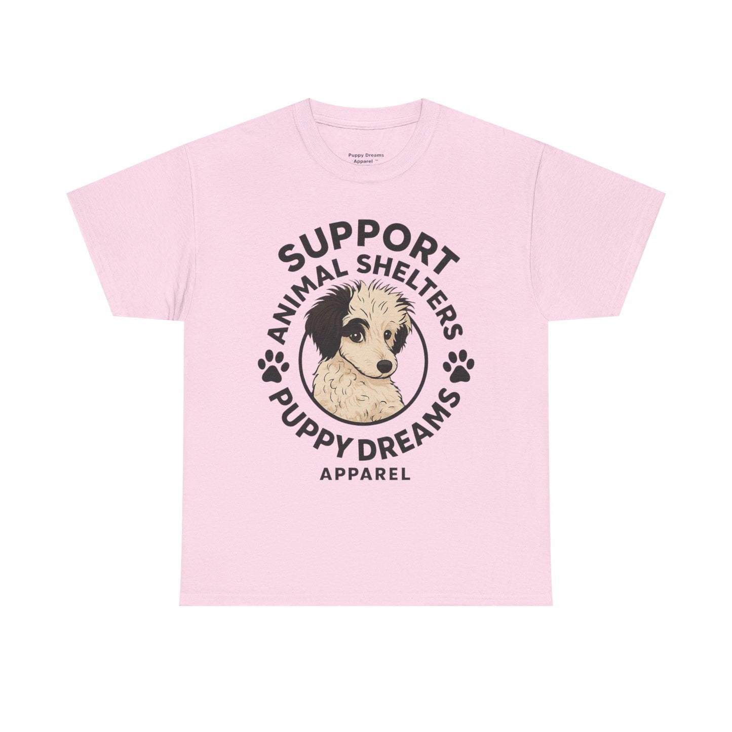Unisex Cotton Animal Shelter Support Tee, Dog Lover Gift, Pet Adoption Awareness Shirt, Comfy Casual Wear, Puppy Dreams Apparel