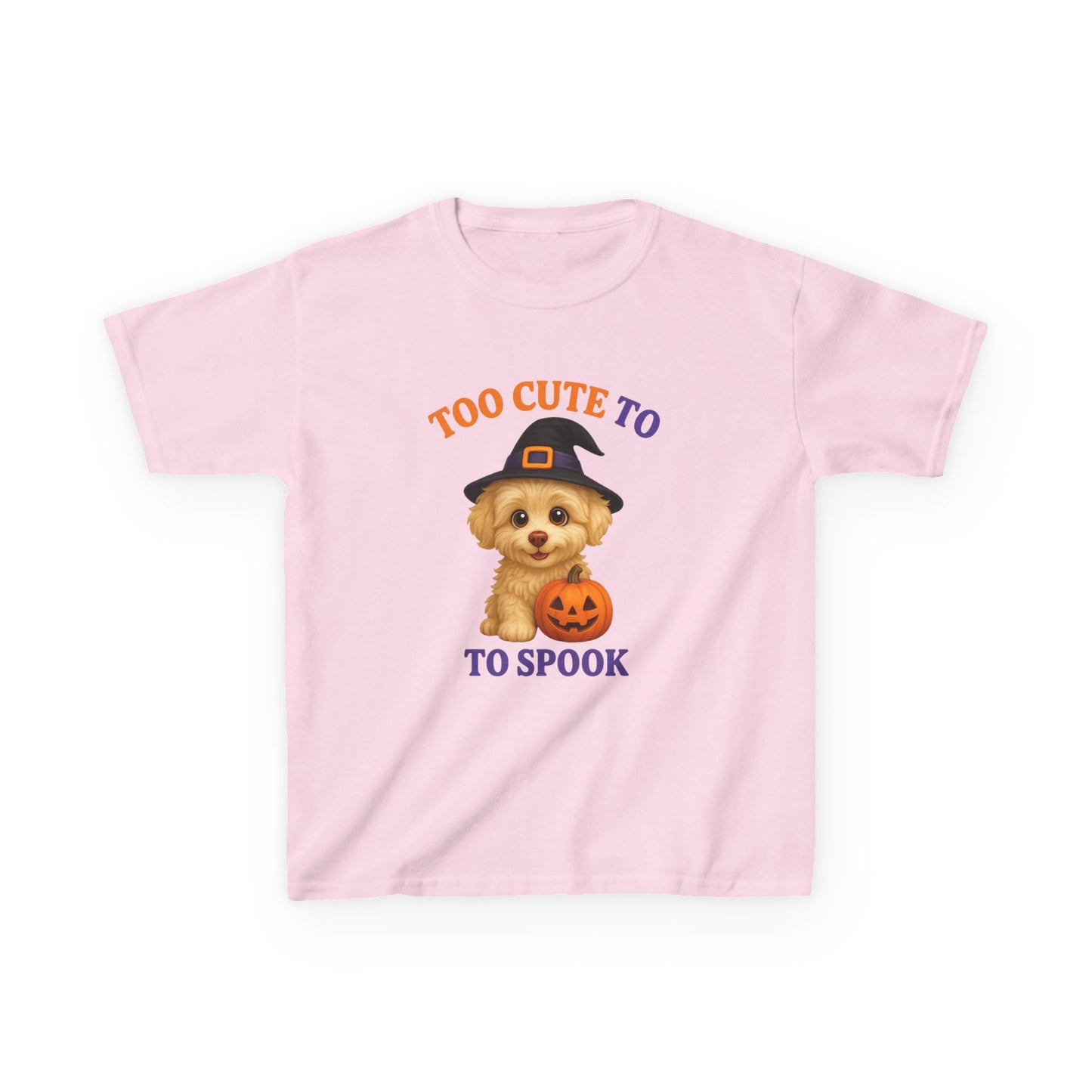 Too Cute to Spook Kids Tee, Halloween Shirt, Funny Kids T-Shirt, Cute Dog Shirt, Kids Halloween Costume Tee, Fall Holiday Apparel