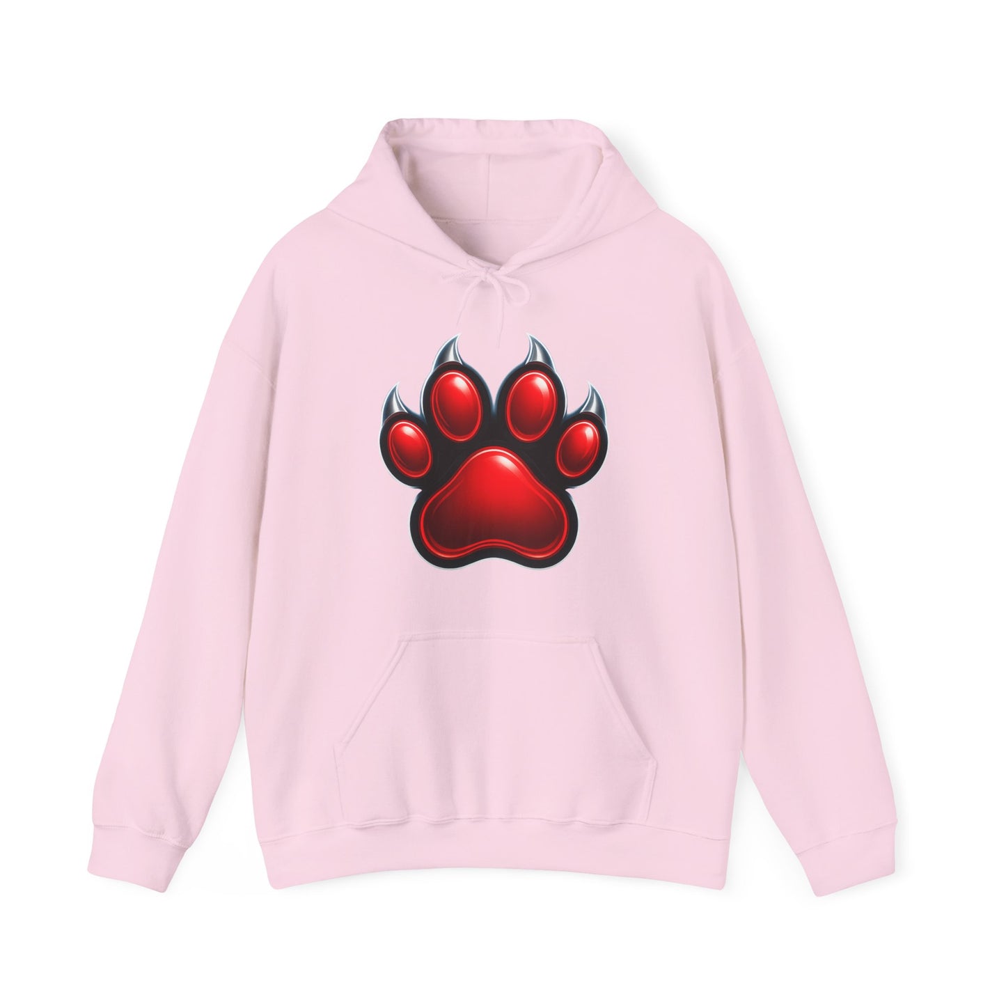 Red Paw Print Unisex Hoodie | Cozy Animal Lover Hoodie | Cute Gift for Pet Owners, Casual Wear, Animal Rescue Fundraiser, Everyday Comfort