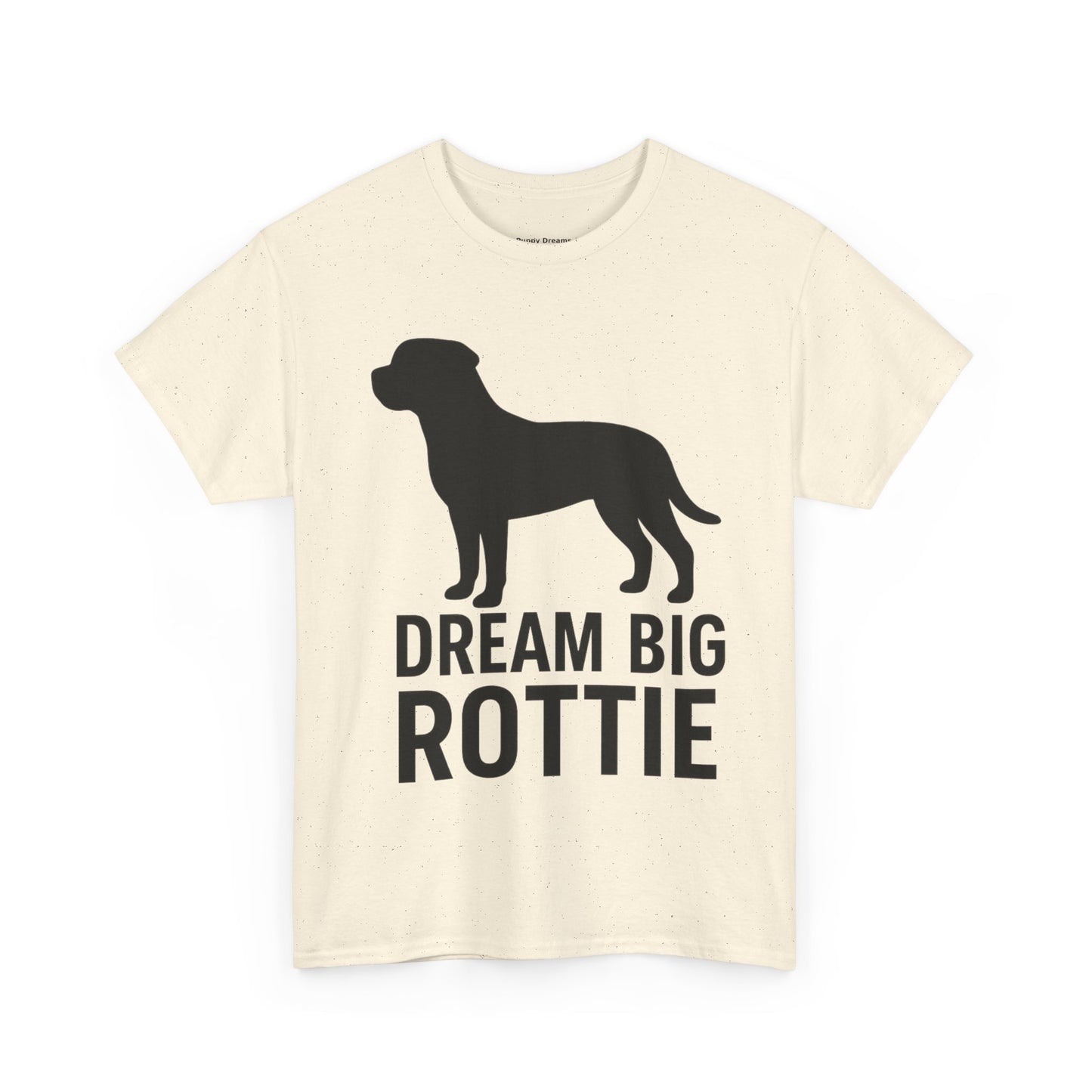 Dream Big Rottie Unisex Heavy Cotton Tee, Dog Lover Gift, Animal Rights Advocate Shirt, Casual Wear, Pet Owner Apparel