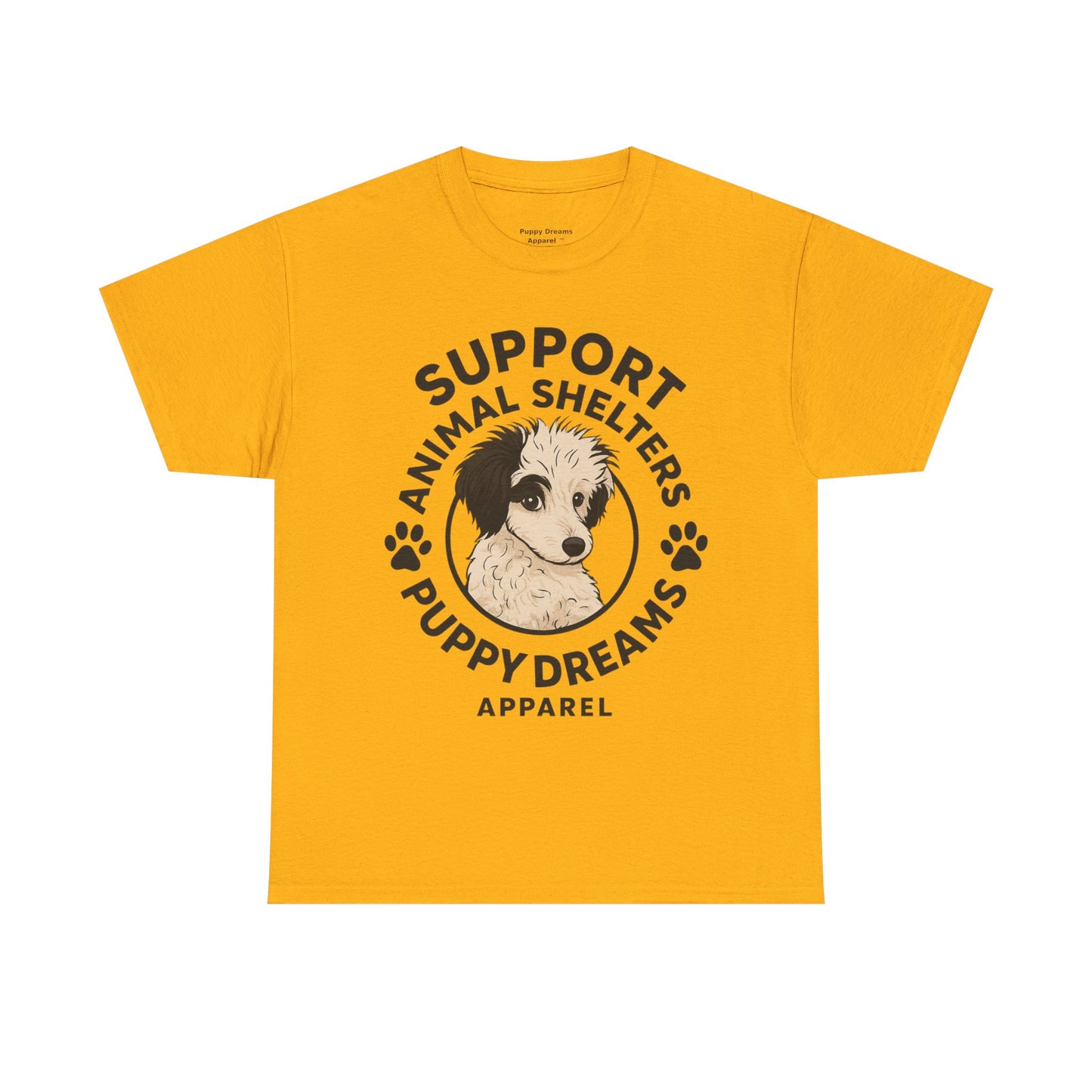Unisex Cotton Animal Shelter Support Tee, Dog Lover Gift, Pet Adoption Awareness Shirt, Comfy Casual Wear, Puppy Dreams Apparel