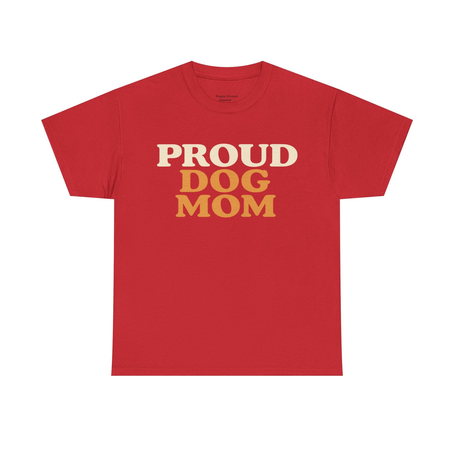 Proud Dog Mom Tee - Unisex Heavy Cotton T-Shirt, Dog Lover Gift, Pet Parent Apparel, Casual Weekend Outfit, Dog Mom Life
