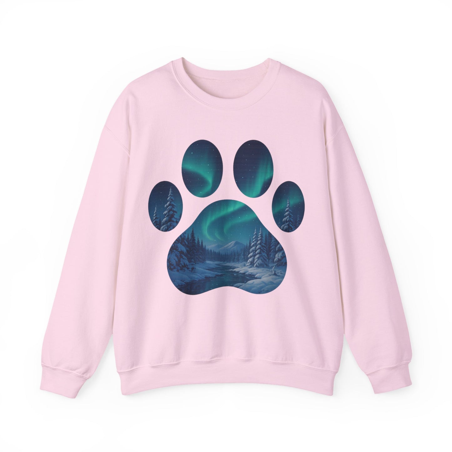 Cozy Wilderness Paw Print Sweatshirt | Unisex Crewneck, Nature Lover Gift, Eco-Friendly Apparel, Perfect for Campers, Animal Lovers