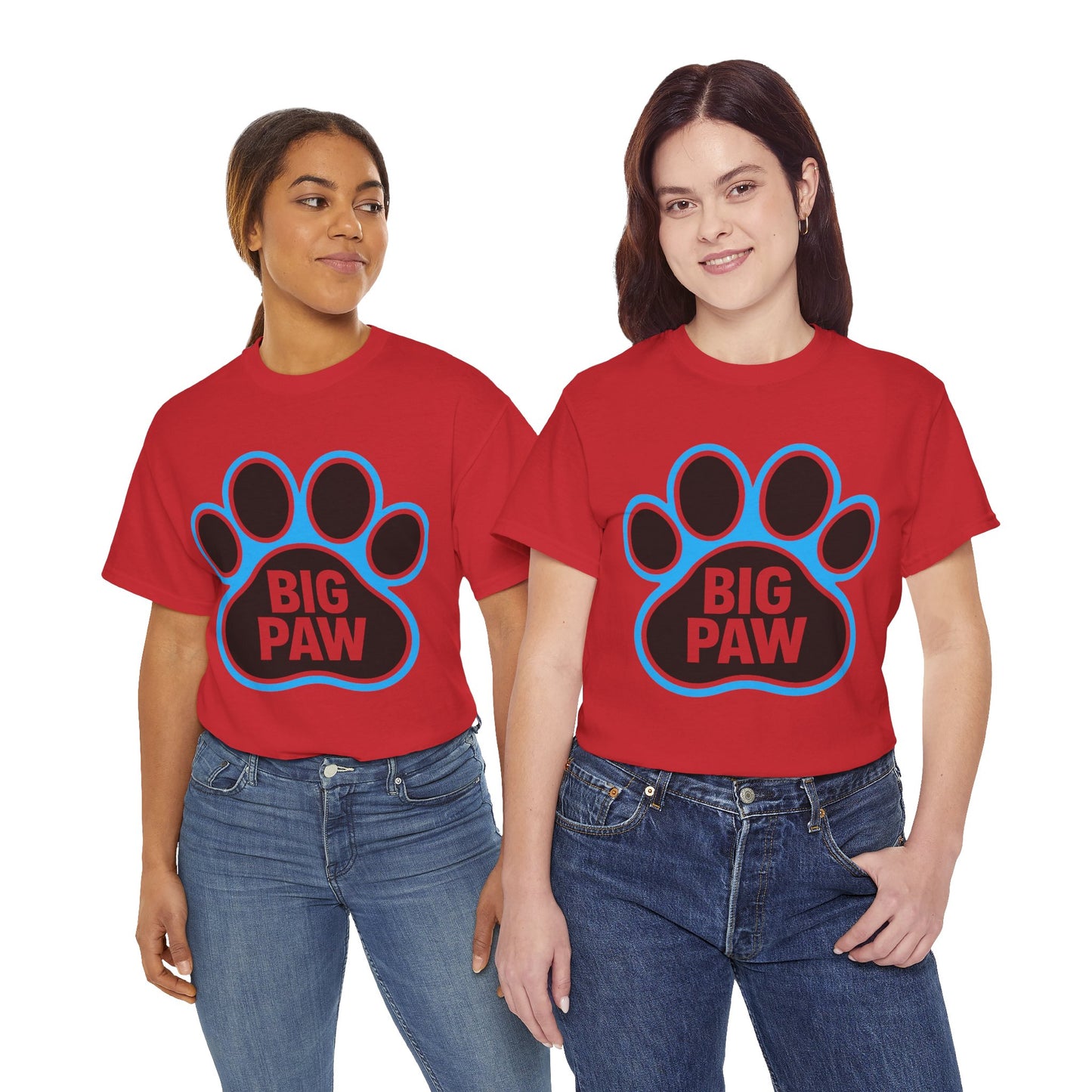 Big Paw Animal Lover Tee, Pet Owner Gift, Unisex Cotton Shirt for Dog Lovers, Cute Paw Print Tee, Casual Everyday Wear