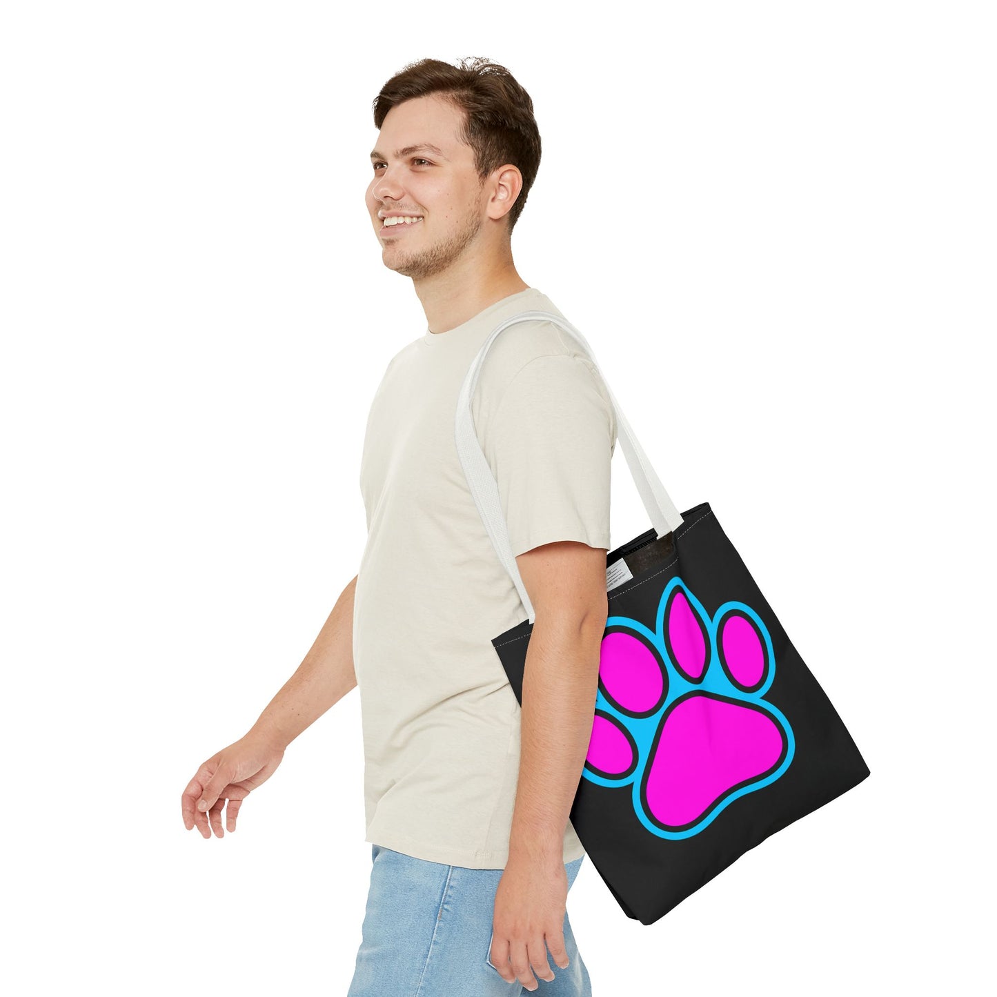 Stylish Pet Lover Tote Bag, Cute Paw Print Design, Reusable Shopping Bag, Gift for Animal Lovers, Eco-Friendly Accessory