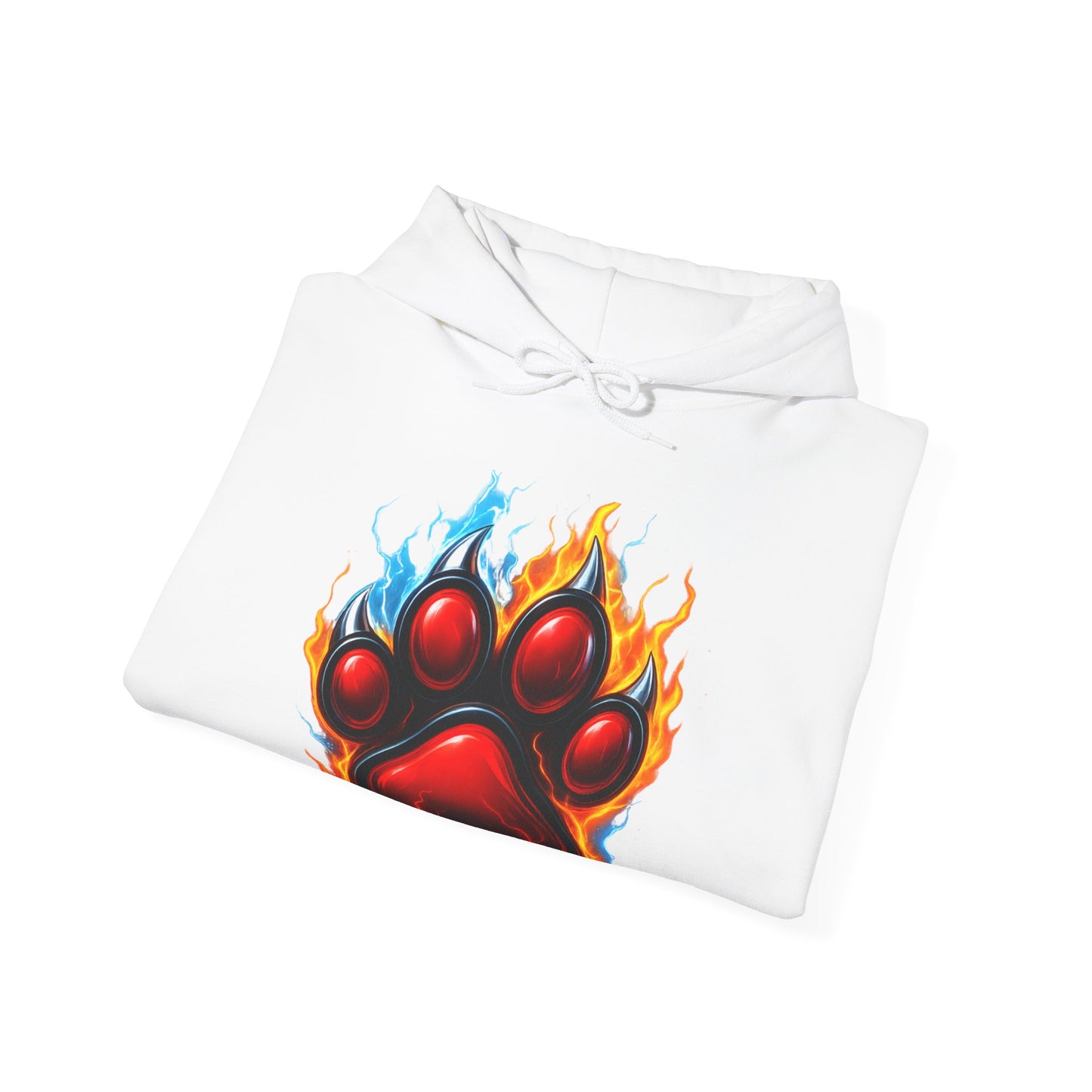 Fierce Flame Paw Print Hoodie, Cozy Sweatshirt for Animal Lovers, Perfect Gift for Pet Owners, Great for Birthdays or Holidays, Unisex