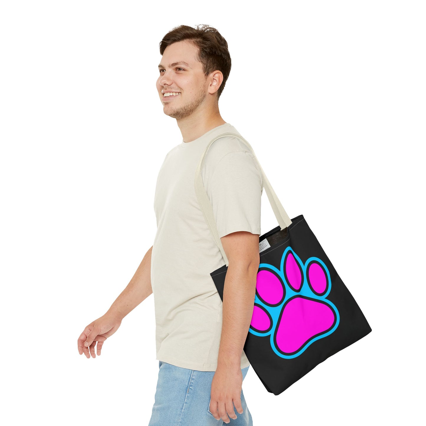 Stylish Pet Lover Tote Bag, Cute Paw Print Design, Reusable Shopping Bag, Gift for Animal Lovers, Eco-Friendly Accessory