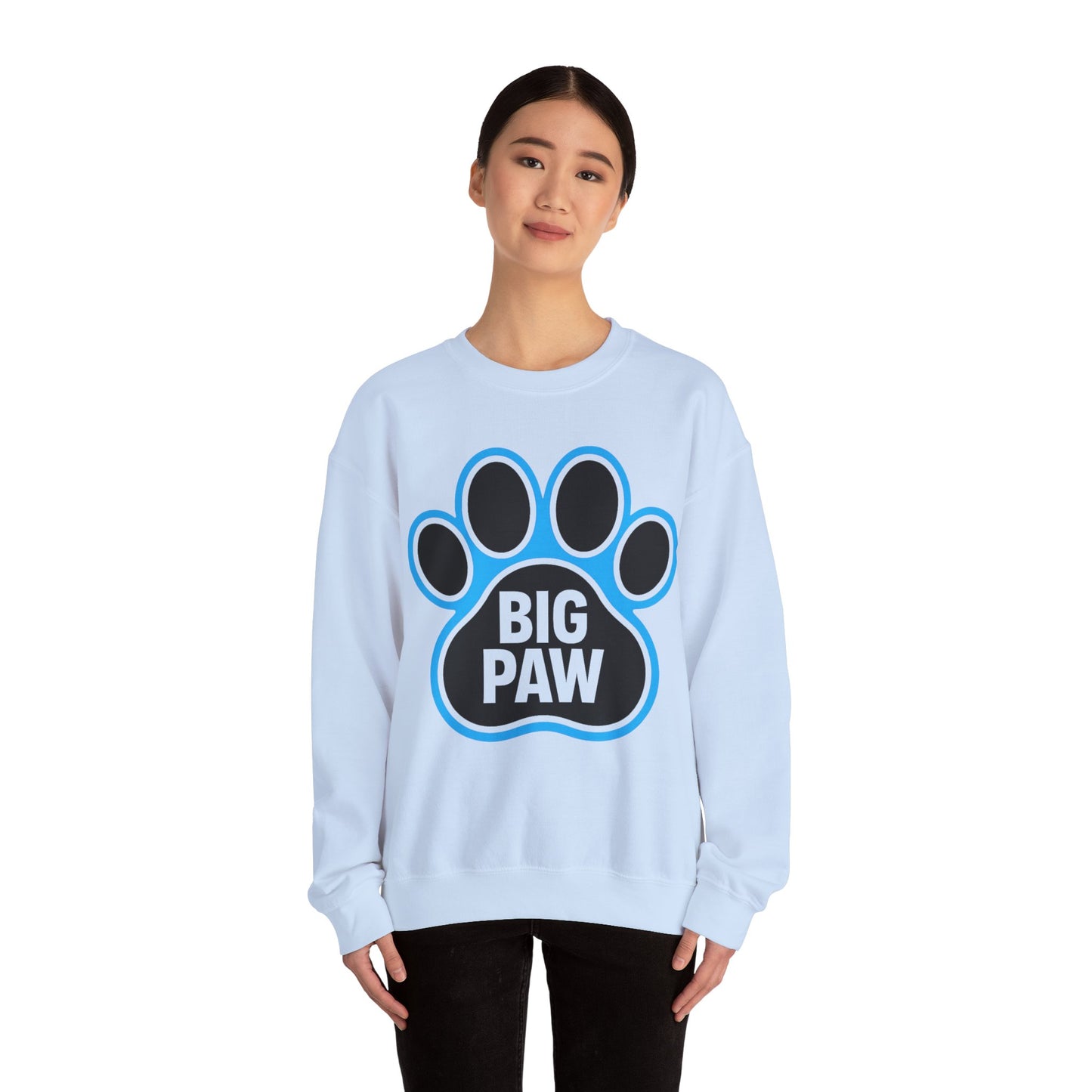 Paw Print Sweatshirt for Animal Lovers, Cozy Sweater, Pet Owner Gift, Big Paw Crewneck, Animal Rescue Fundraiser