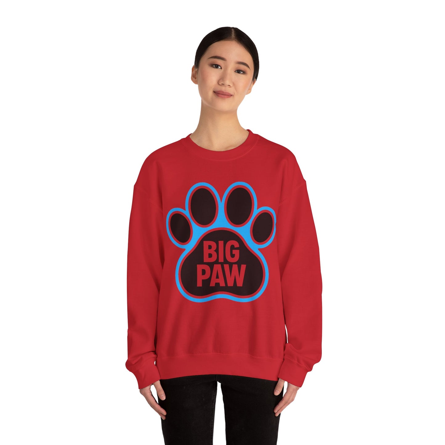 Paw Print Sweatshirt for Animal Lovers, Cozy Sweater, Pet Owner Gift, Big Paw Crewneck, Animal Rescue Fundraiser