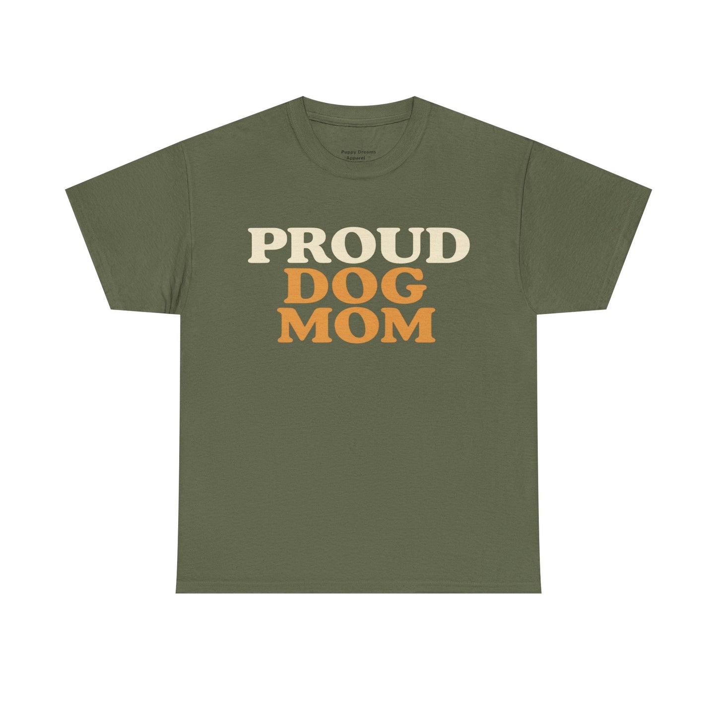 Proud Dog Mom Tee - Unisex Heavy Cotton T-Shirt, Dog Lover Gift, Pet Parent Apparel, Casual Weekend Outfit, Dog Mom Life