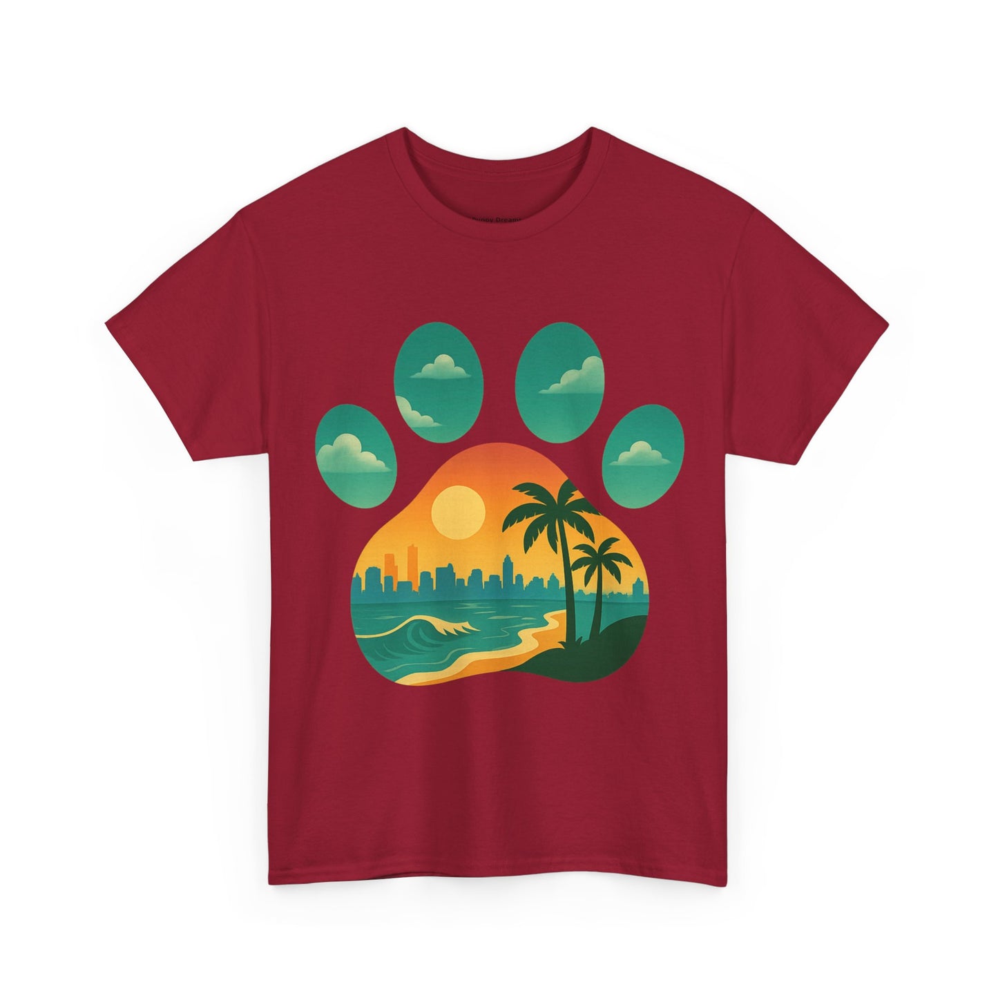 T-Shirt with Palm Tree Sunset Design, Beach Lover Gift, Unisex Shirt, Summer Vibes Tee, Casual Wear, Nature-Inspired Fashion
