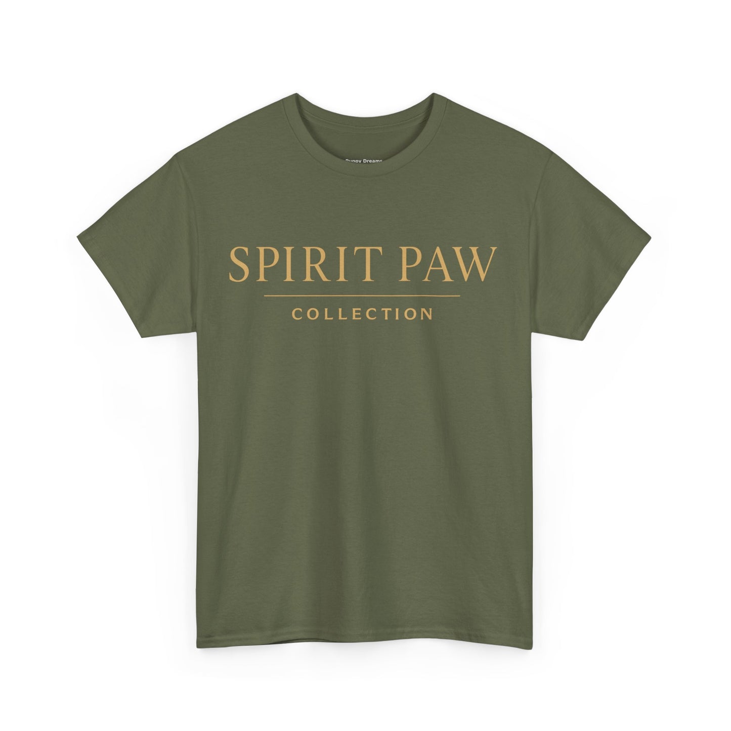 Unisex Spirit Paw Heavy Cotton Tee - Comfortable Tee for Animal Lovers, Casual Wear, Gift for Pet Owners, Everyday Style, Soft Cotton Shirt