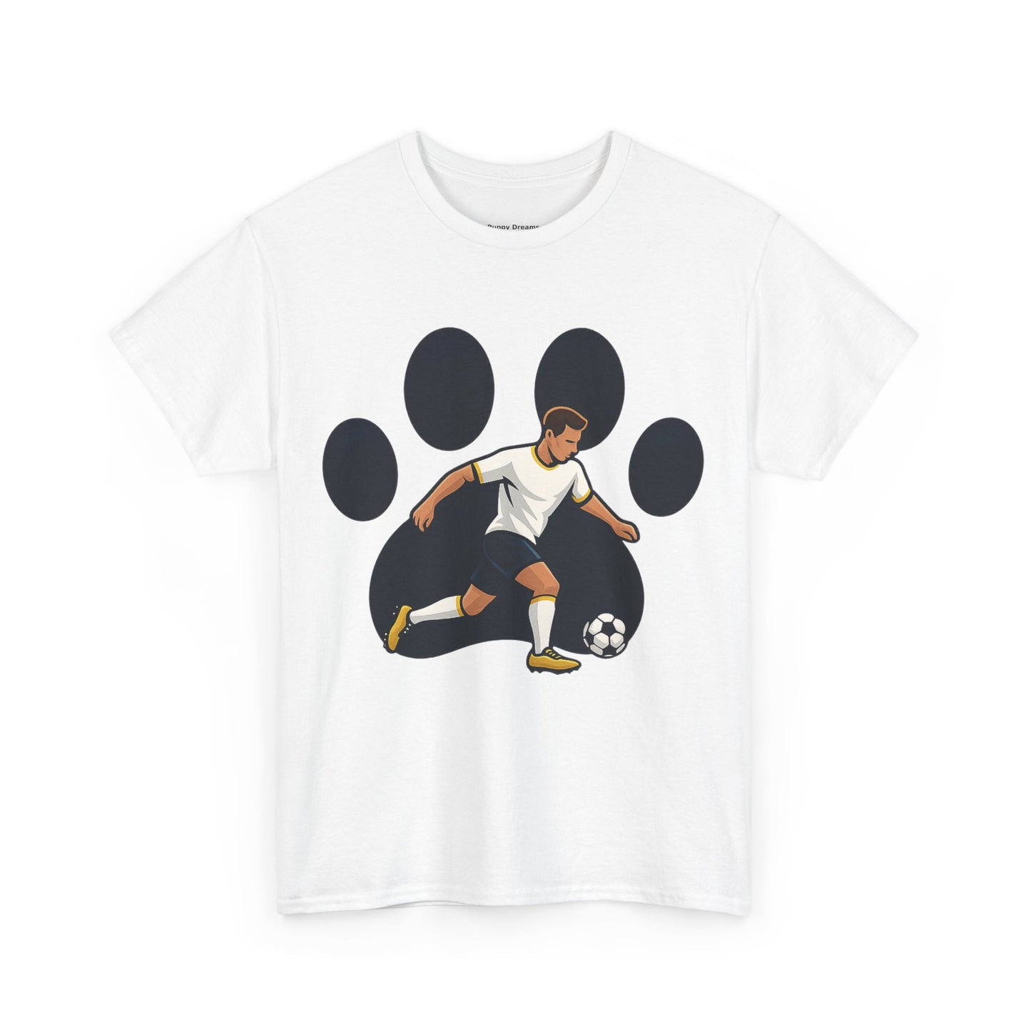 Soccer Paw Print Tee - Perfect for Soccer Lovers, Pet Owners, Sports Events, Birthdays, and Casual Wear