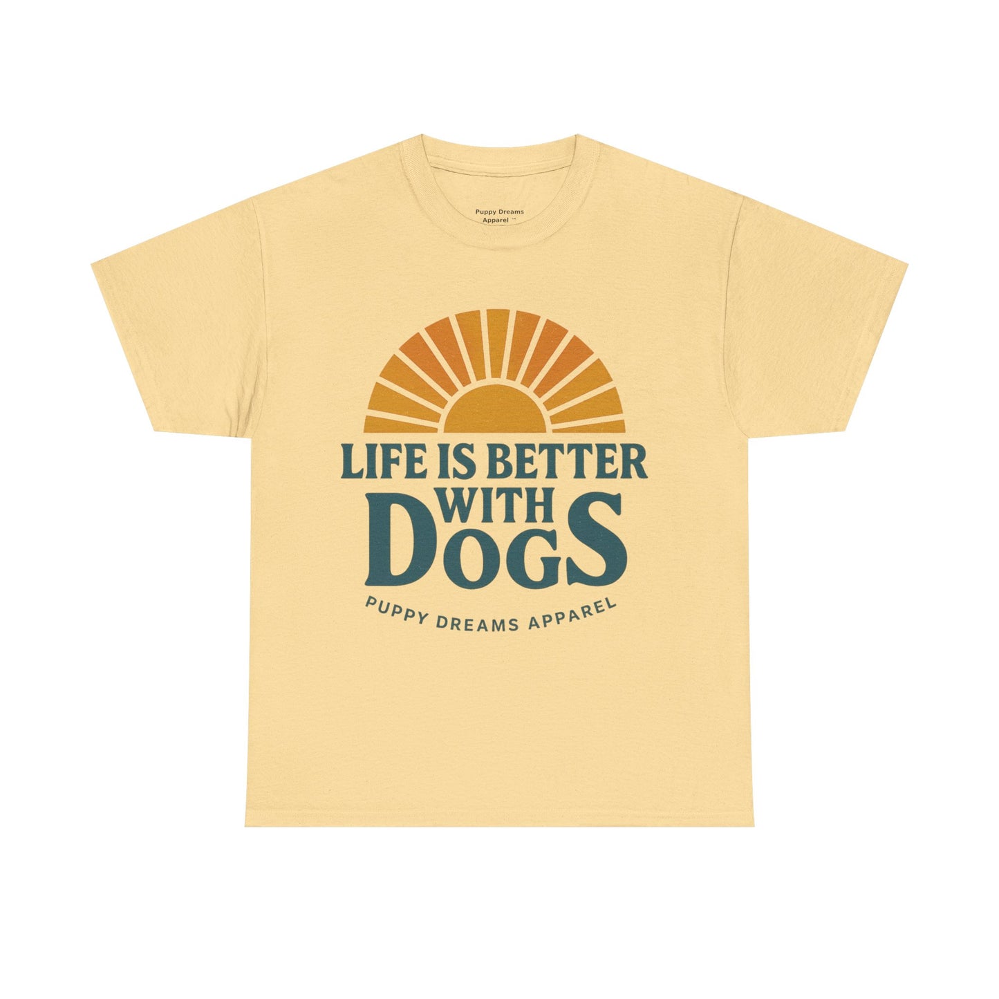 Life is Better with Dogs Tee, Unisex Cotton T-Shirt, Dog Lover's Gift, Cute Pet Apparel, Everyday Casual Wear