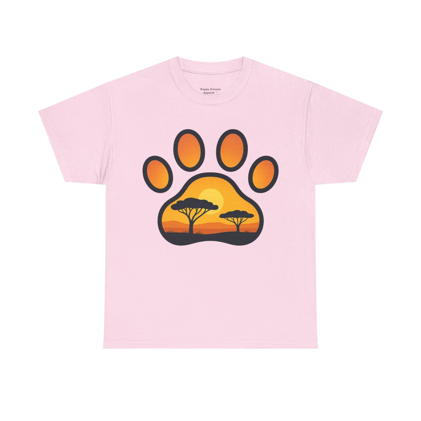 Sunset Paw Print Unisex Tee, Animal Lover Shirt, Nature Graphic T-Shirt, Gift for Pet Owners, Outdoor Adventure Apparel